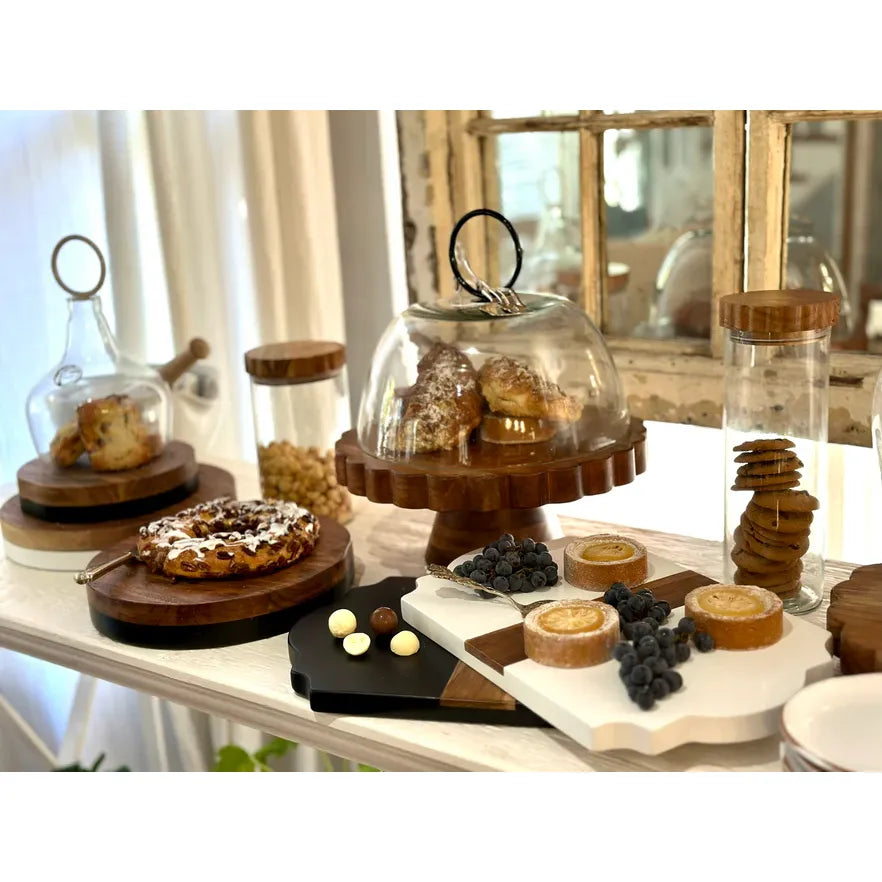 etúHOME Trefoil Wood Cheese Board Charger, Black ~ IN-STORE PURCHASE ONLY - Image 3