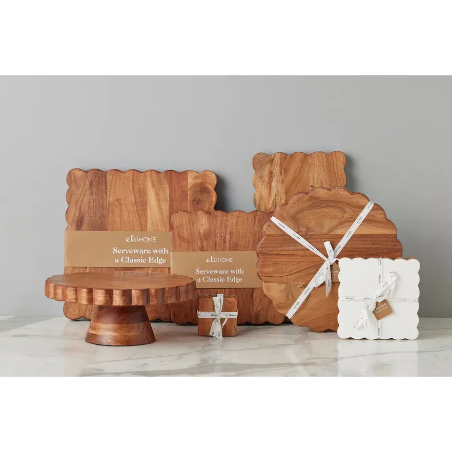 etúHOME Scalloped Cutting Board, Large Square ~ IN-STORE PURCHASE ONLY - Image 2
