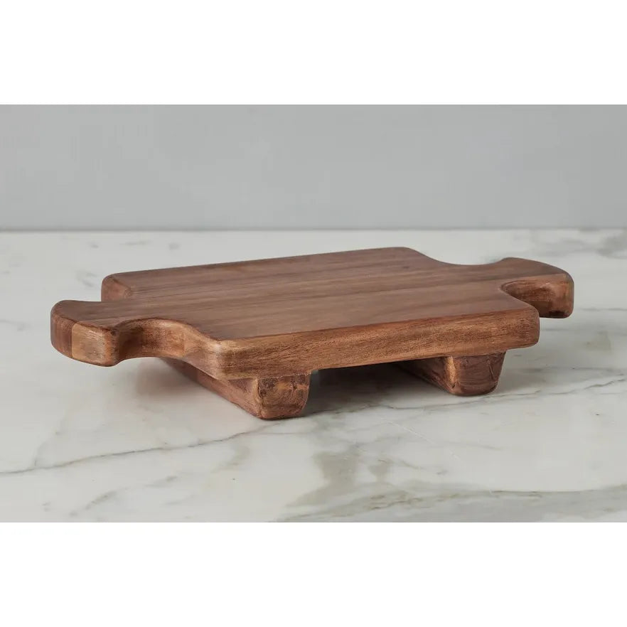 etúHOME Normandy Wood Riser Footed Tray, Small ~ IN-STORE PURCHASE ONLY