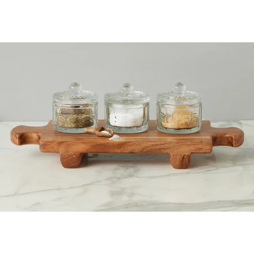 etúHOME Normandy Wood Riser Footed Tray, Medium ~ IN-STORE PURCHASE ONLY - Image 3