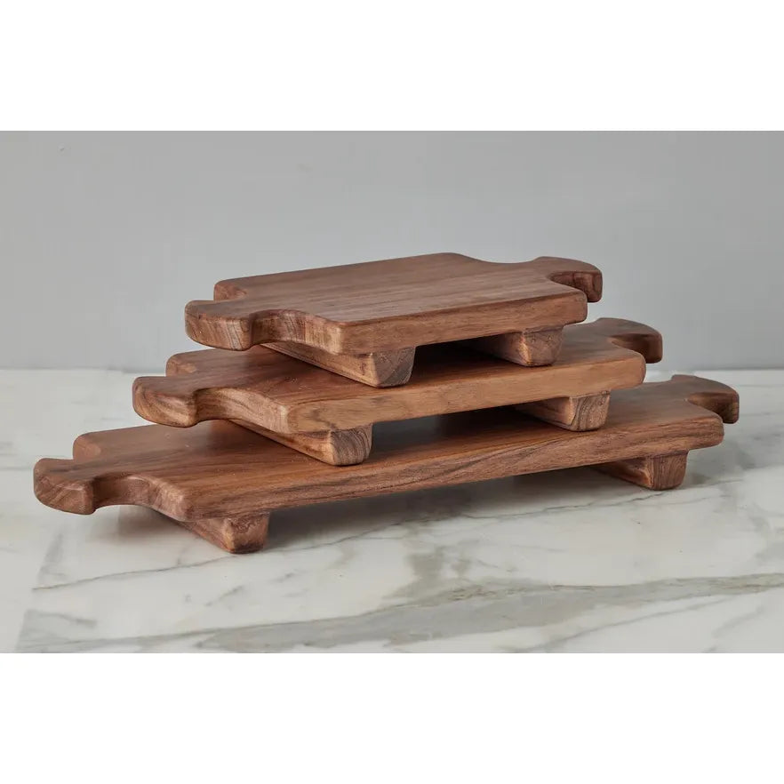 etúHOME Normandy Wood Riser Footed Tray, Large ~ IN-STORE PURCHASE ONLY - Image 2