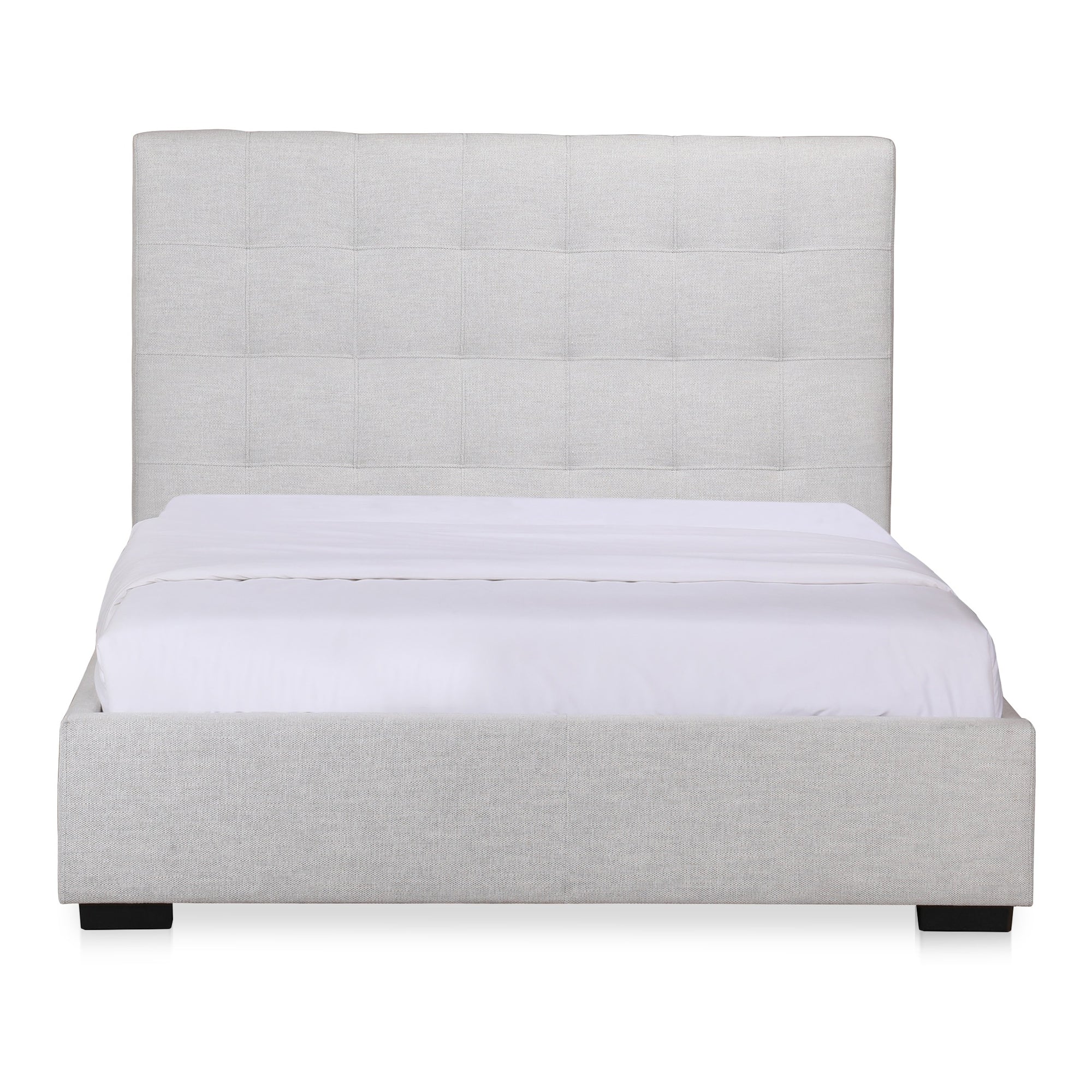 Moe's Home Collection Belle Cream Tufted Upholstered King Size Bed with Storage - Image 2