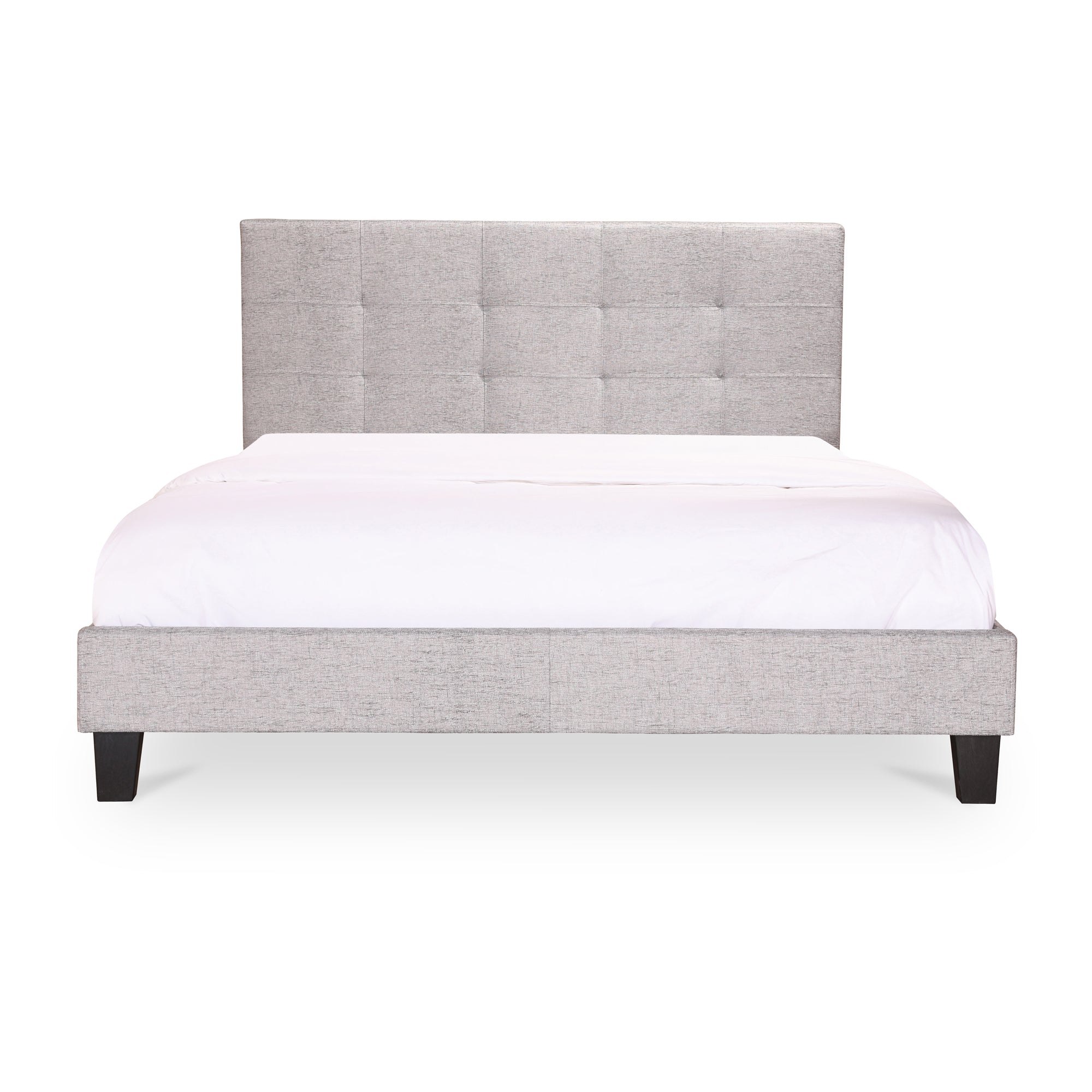 Moe's Home Collection Eliza Grey Tufted Upholstered King Size Bed - Image 3