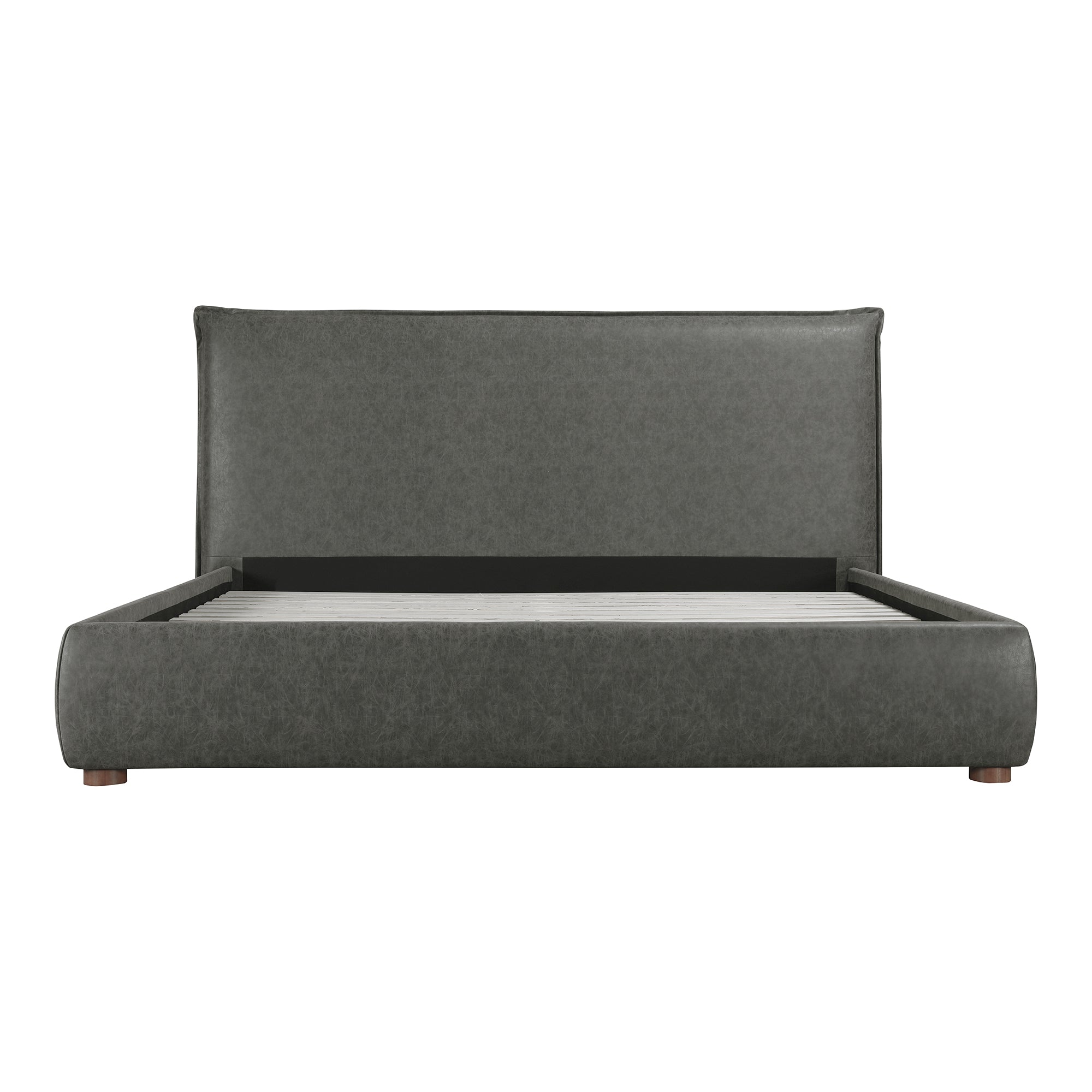 Moe's Home Collection Luzon Slate Vegan Leather Upholstered King Size Bed - Image 2