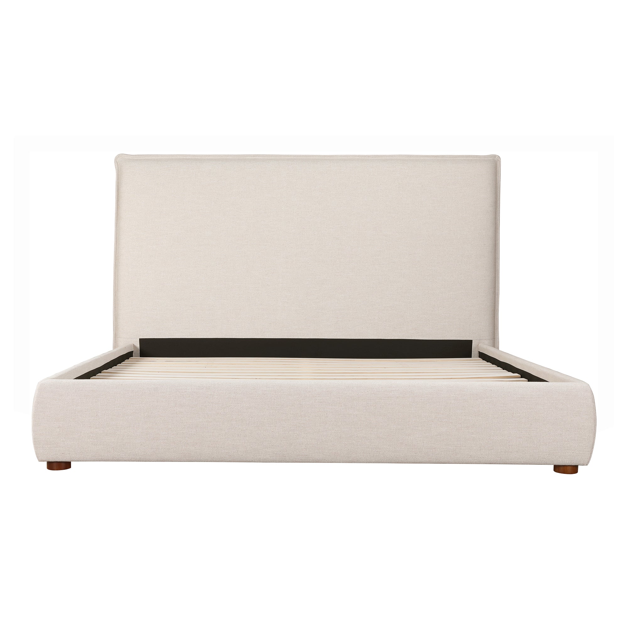 Moe's Home Collection Luzon Wheat Upholstered King Size Bed With Tall Headboard - Image 3