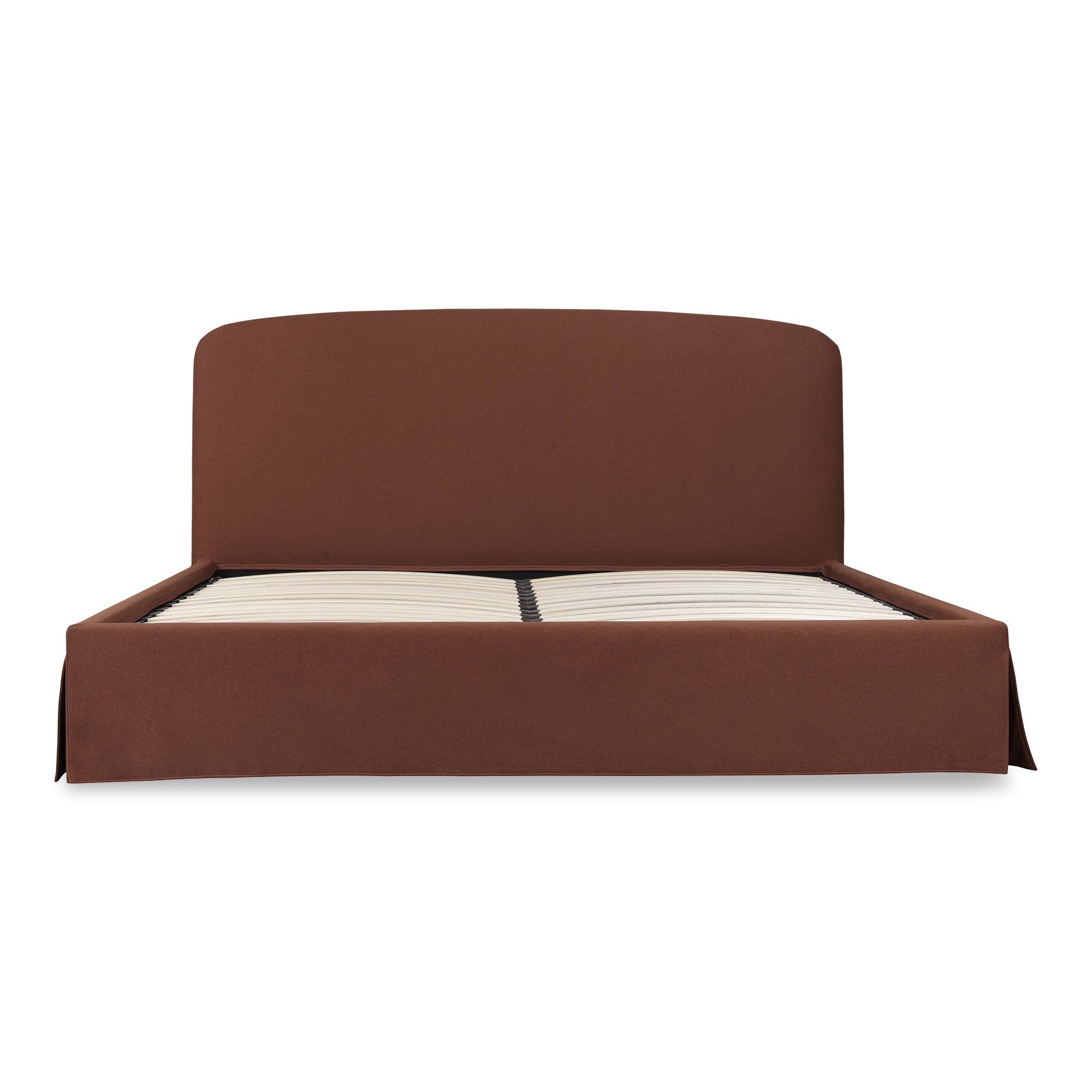 Moe's Home Collection Joan Brown Upholstered King Size Bed With Storage - Image 3