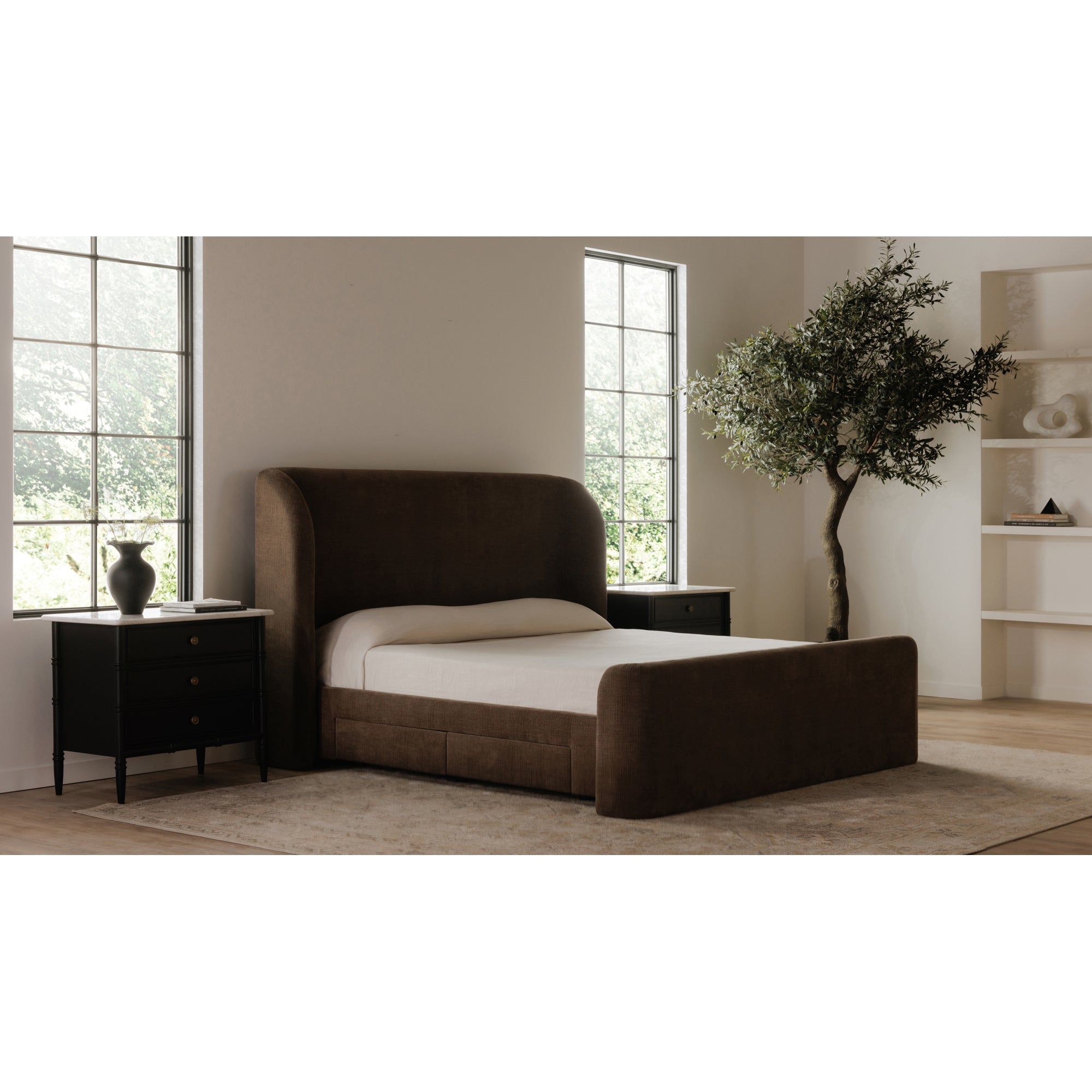 Moe's Home Collection Sophia Brown King Bed - Image 1