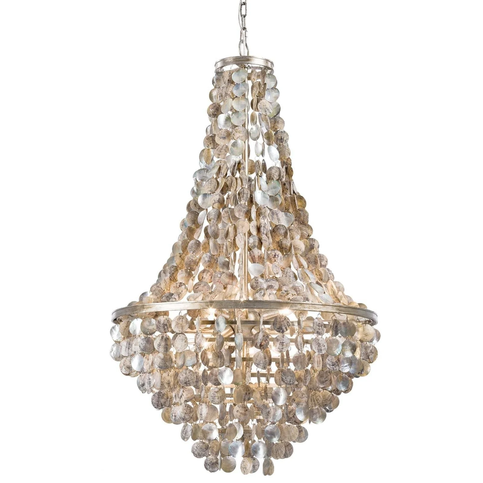 Regina Andrew Capri Abalone Shell 25 Inch 6 Light Chandelier Cp433236 - Image 1