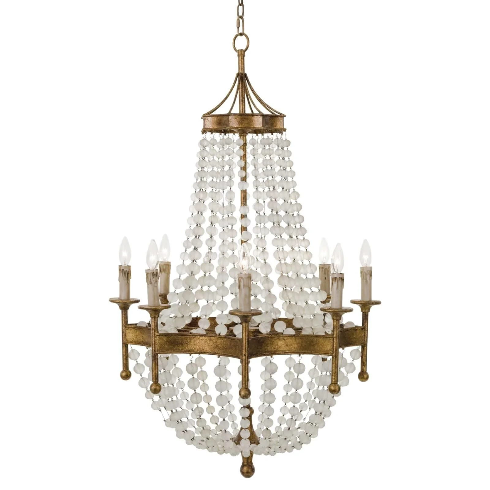 Regina Andrew Frosted Crystal Bead 28 Inch 8 Light Chandelier Cp433245 - Image 2
