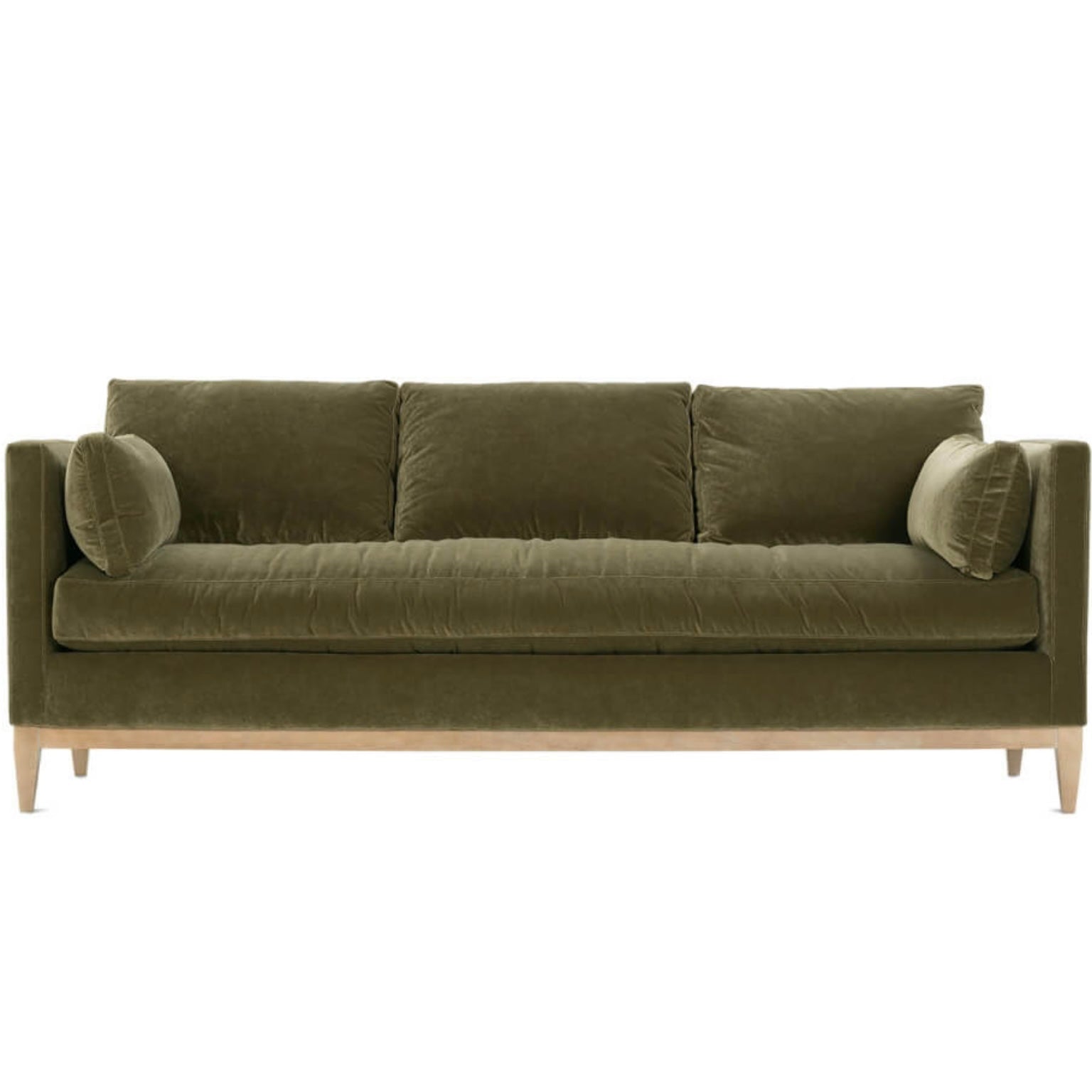 Rowe Furniture Leo Olive Velvet 86” Sofa ~ Express Collection
