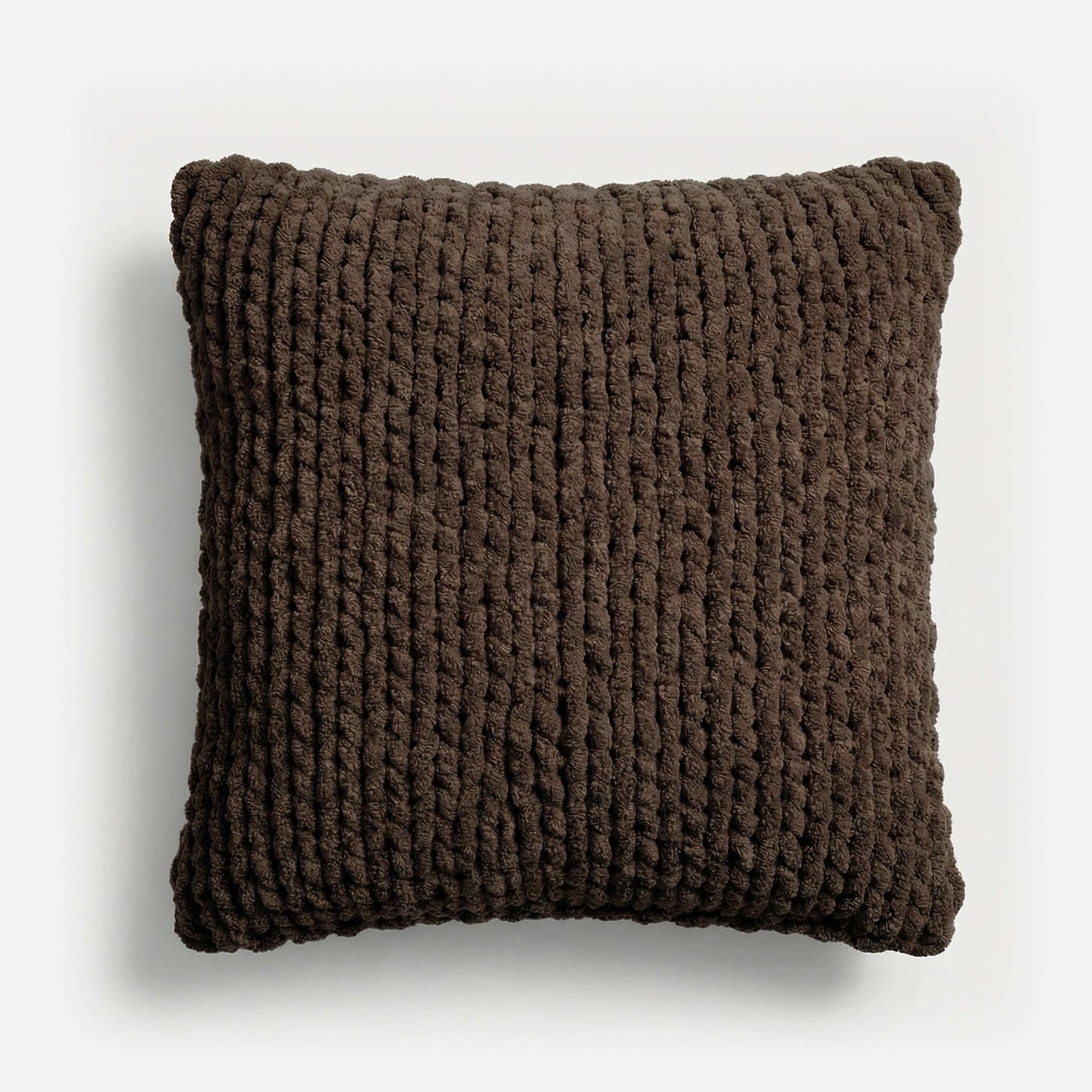 Sunday Citizen Snug Chunky Knit Throw Pillow in Chocolate Martini ~ 20 x 20