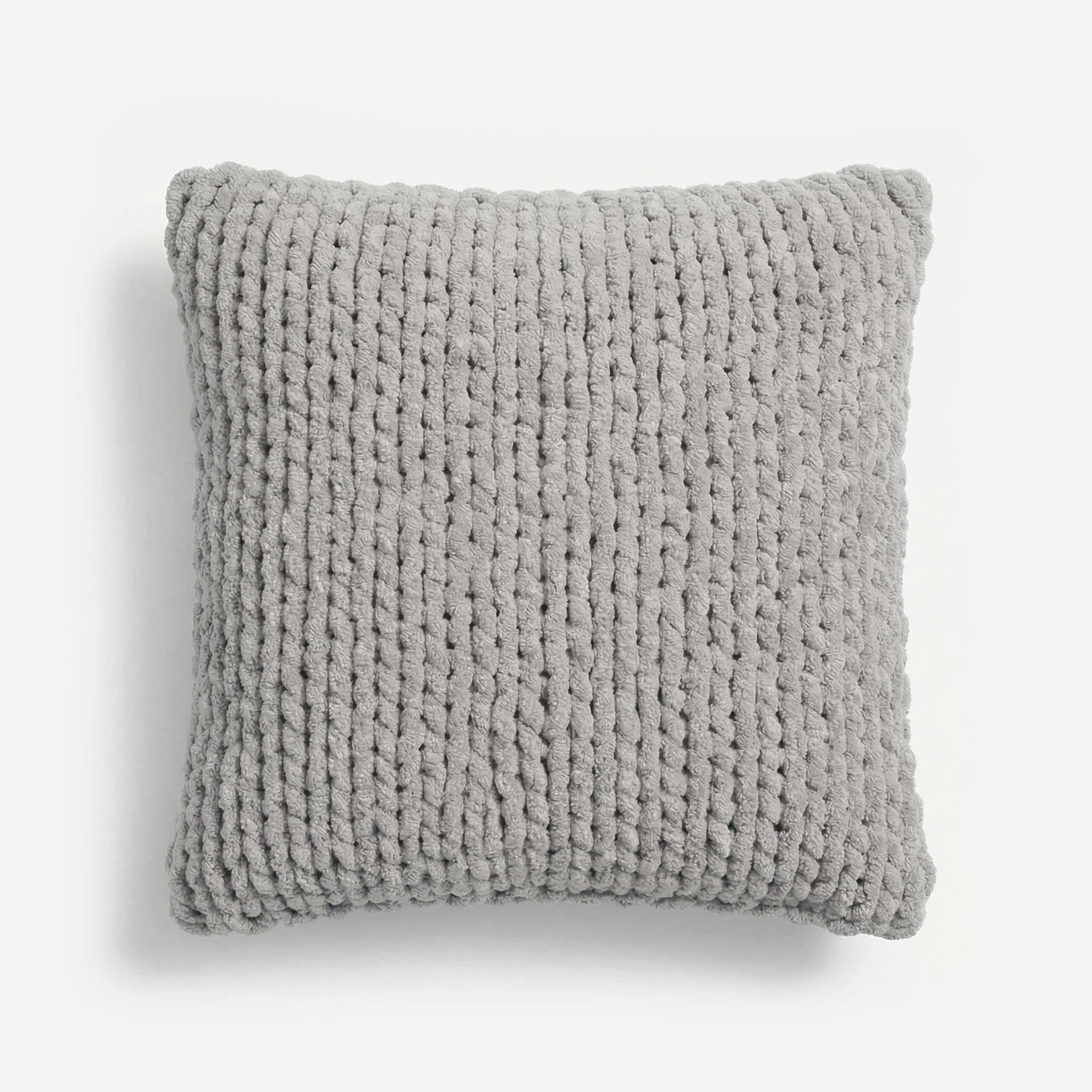 Sunday Citizen Snug Chunky Knit Throw Pillow in Cloud Gray ~ 20 x 20