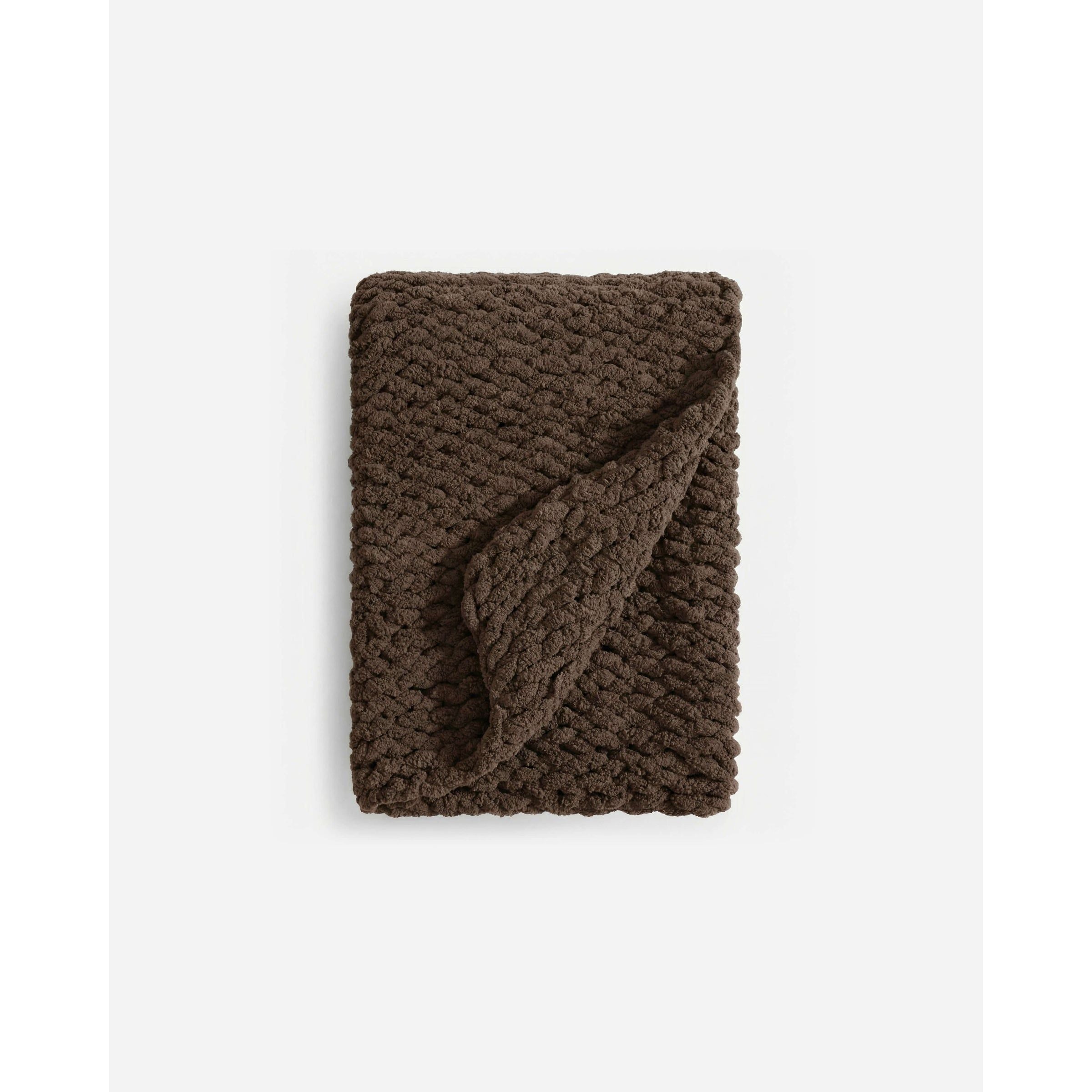 Sunday Citizen Snug Chunky Knit Throw in Chocolate Martini ~ 75 x 52 - Image 2