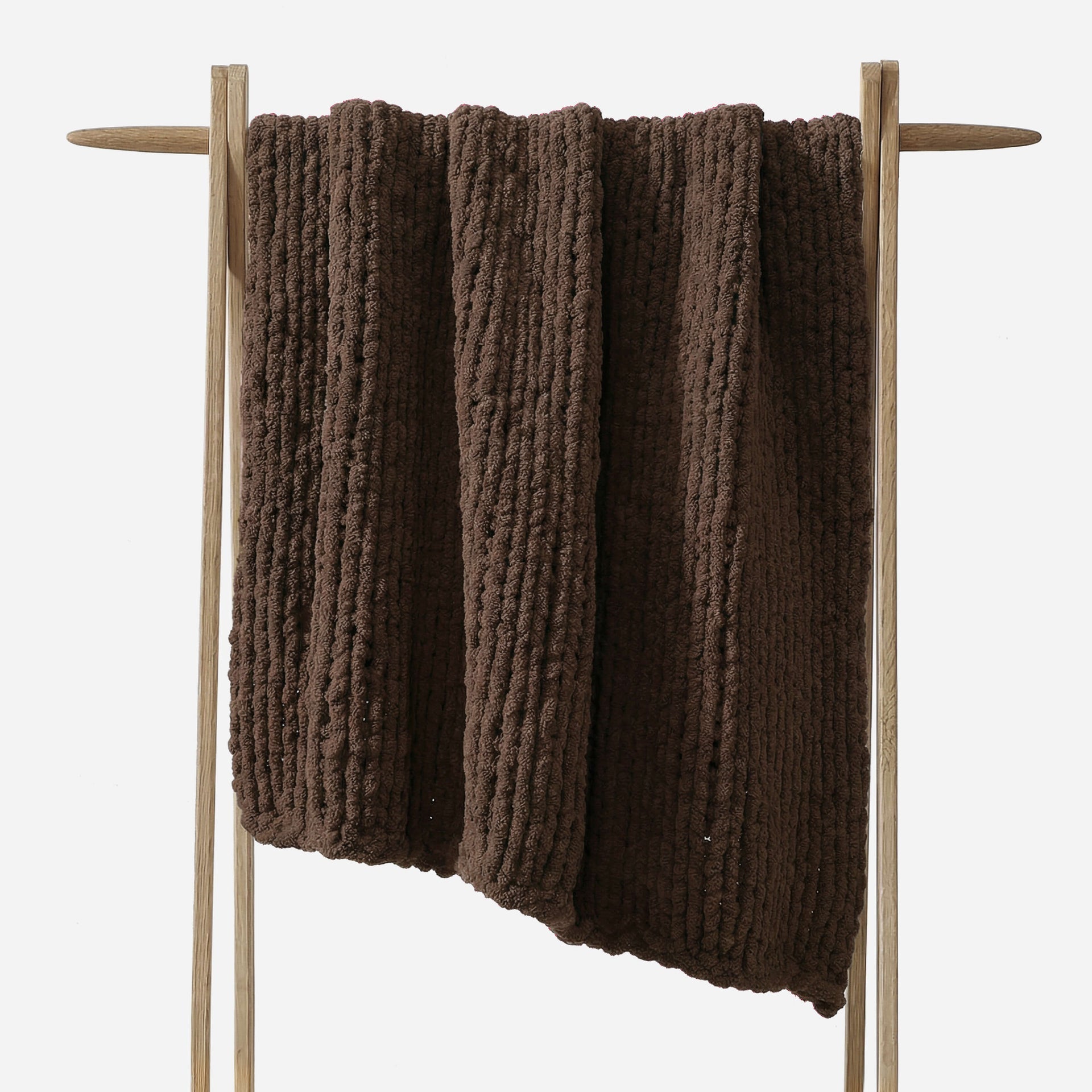 Sunday Citizen Snug Chunky Knit Throw in Chocolate Martini ~ 75 x 52 - Image 1