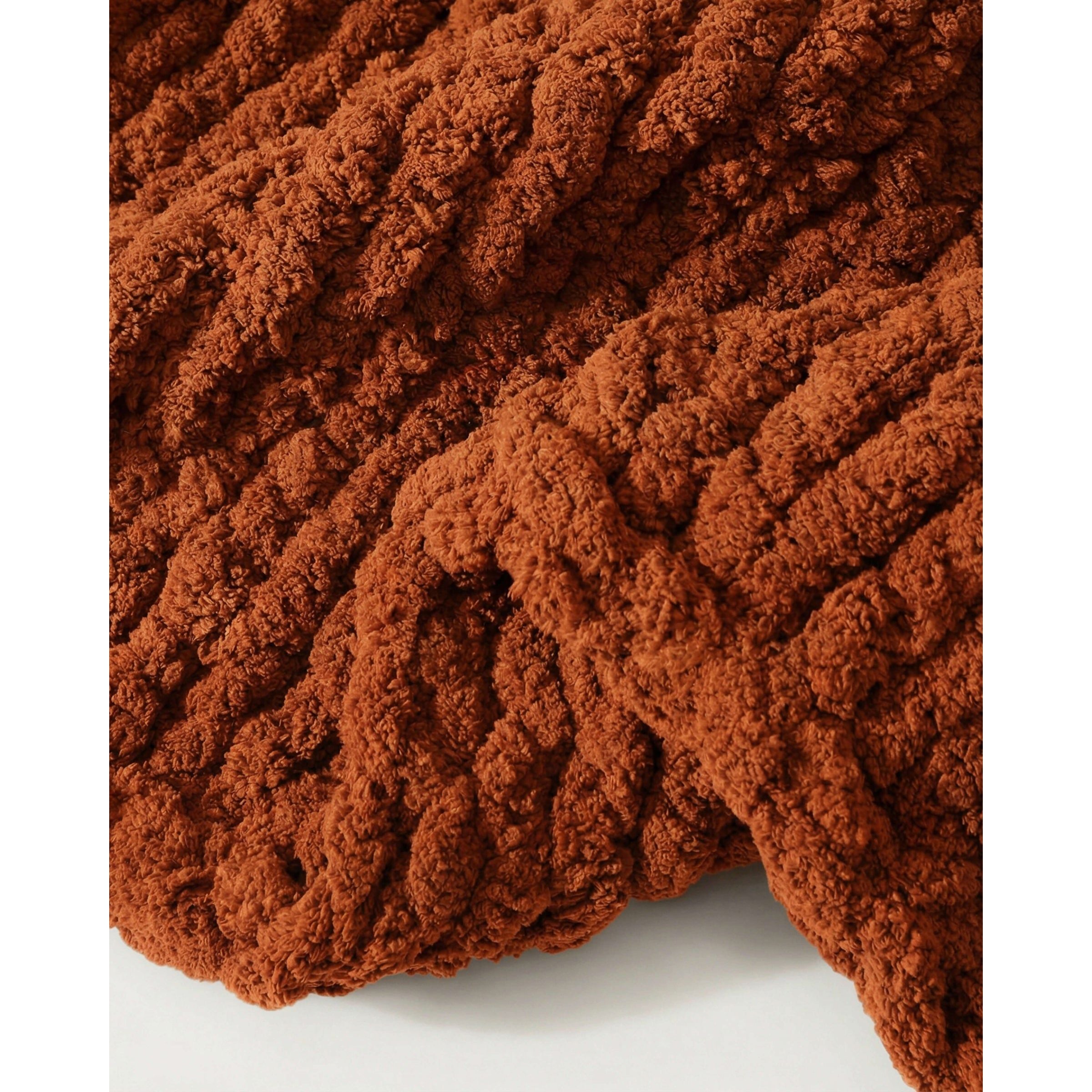 Sunday Citizen Snug Chunky Knit Throw in Cinnamon Stick ~ 75 x 52 - Image 2