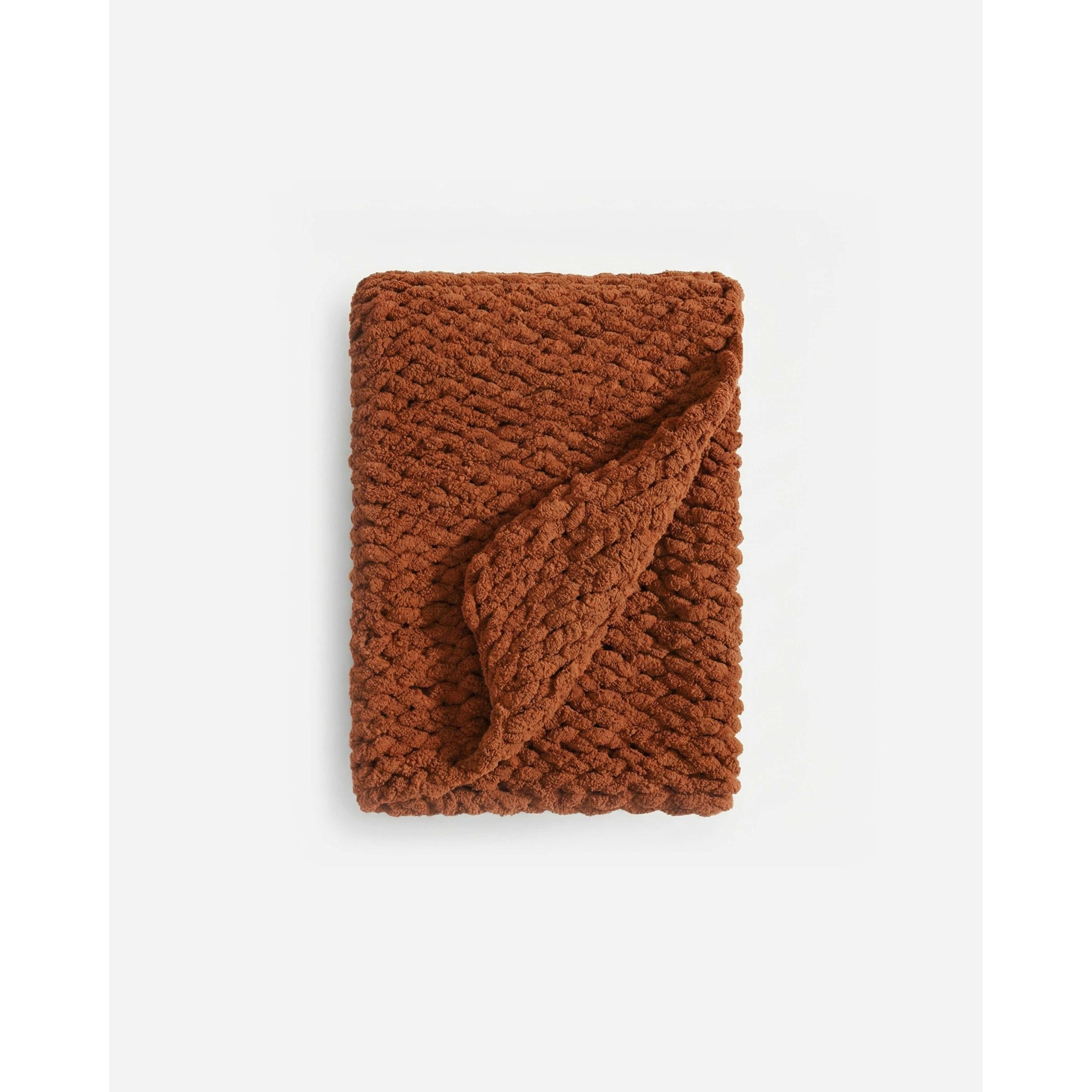 Sunday Citizen Snug Chunky Knit Throw in Cinnamon Stick ~ 75 x 52 - Image 3