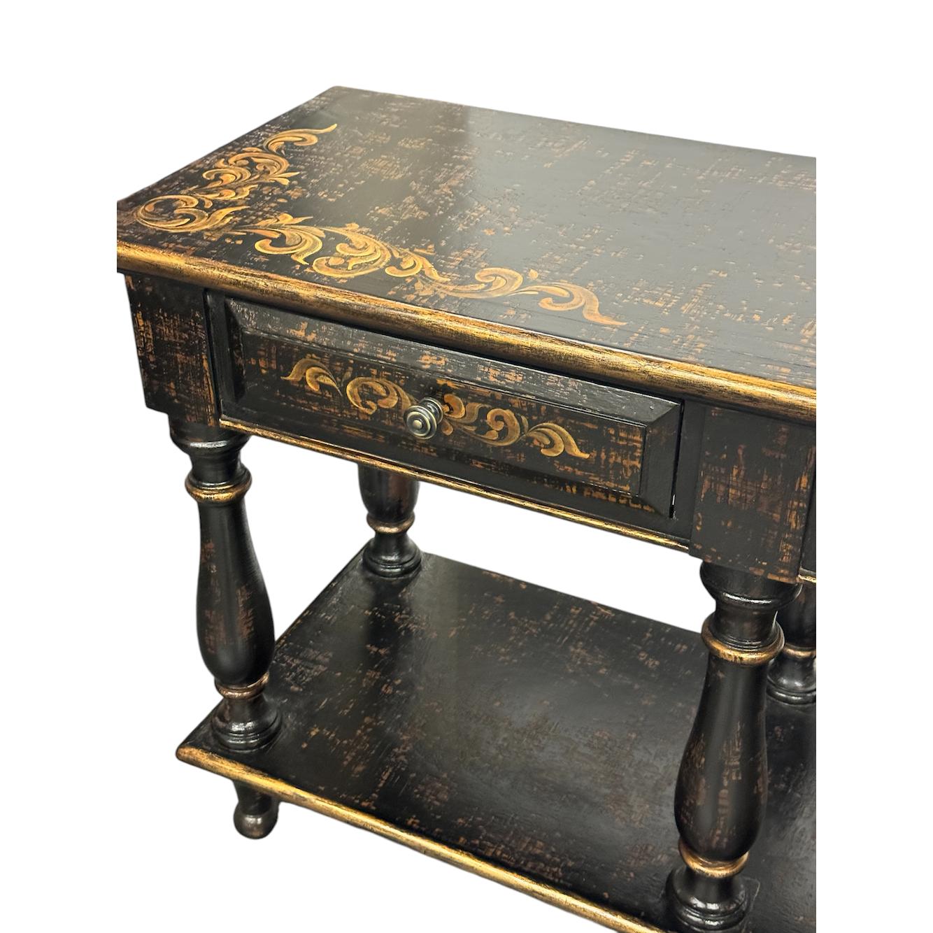 Casa Bonita Peruvian Hand-Painted Carved Wood Seville Console Table - Image 3