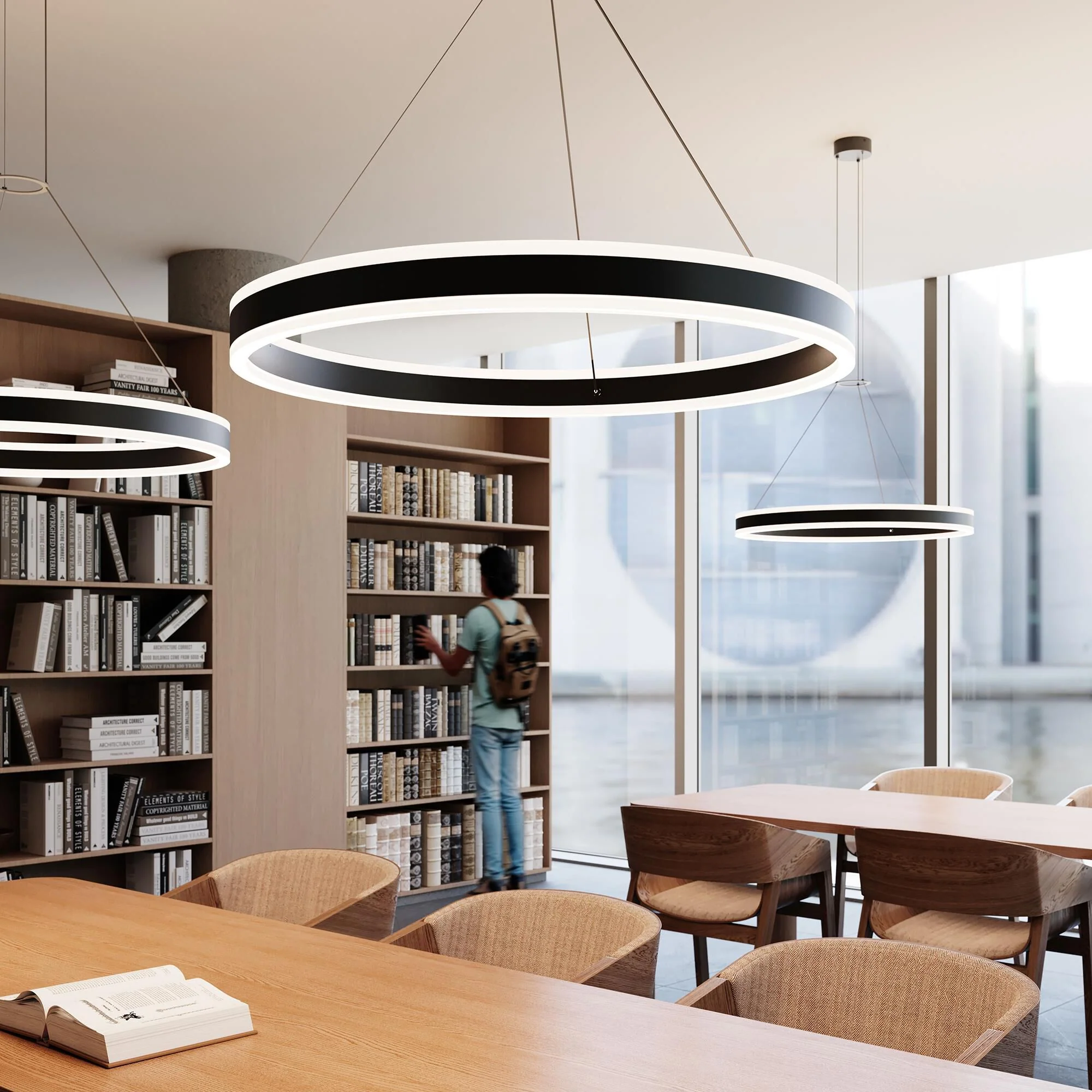 Sonneman Robert Sonneman Double Corona 31 Inch Led Large Pendant Cp36248 - Image 3
