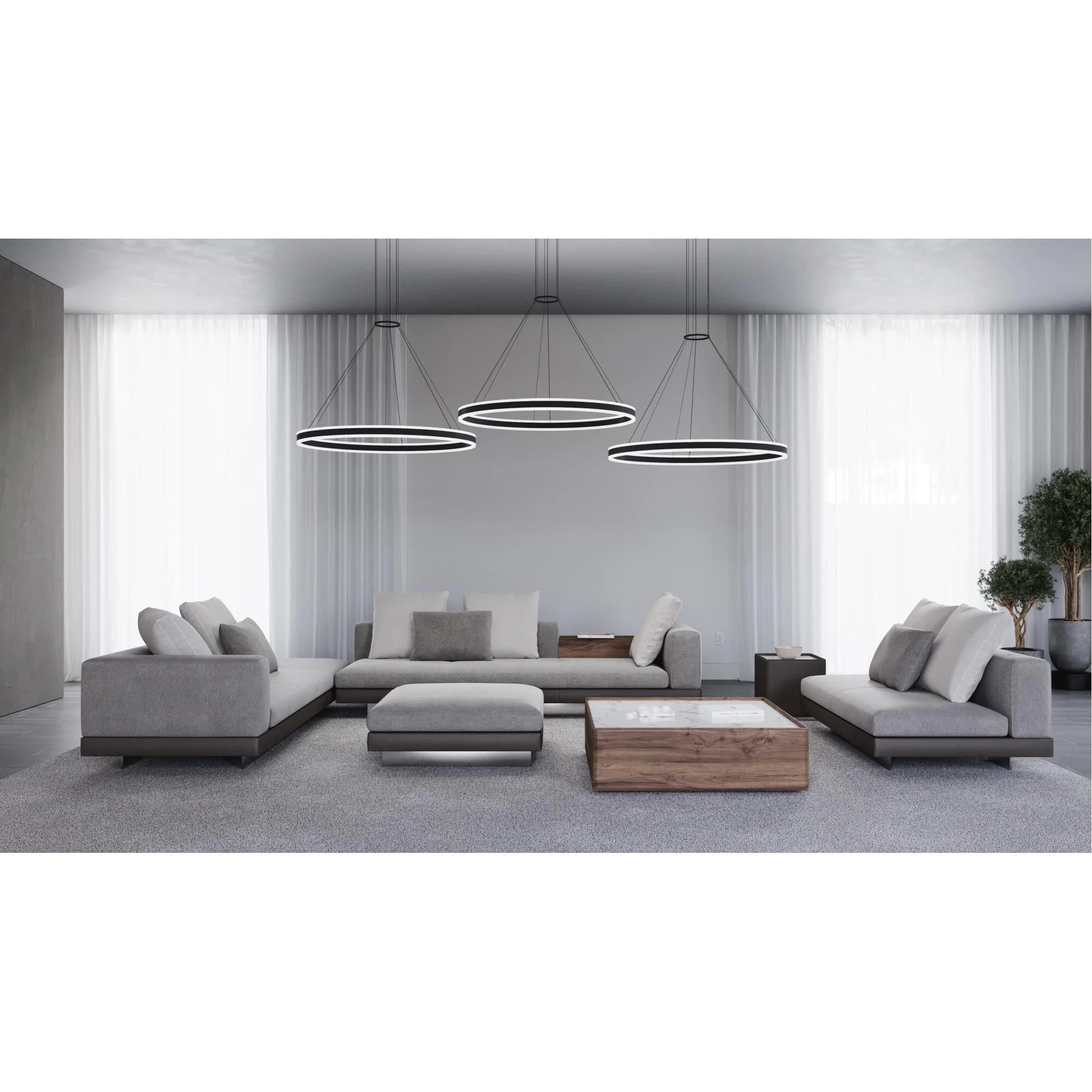 Sonneman Robert Sonneman Double Corona 47 Inch Led Large Pendant Cp36287 - Image 3