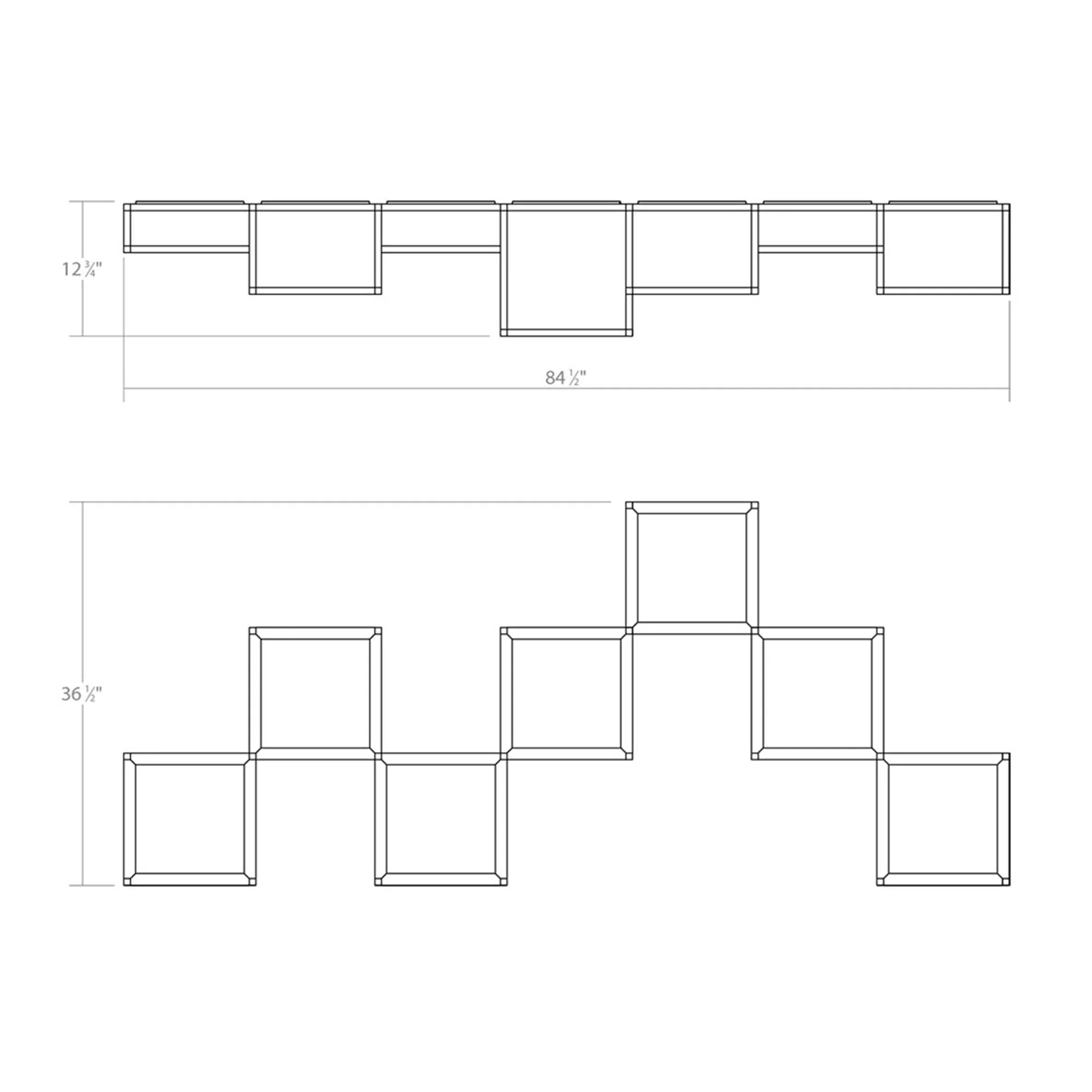 Sonneman Sonneman Cubix 84 Inch 7 Light Led Flush Mount Cp516206 - Image 2
