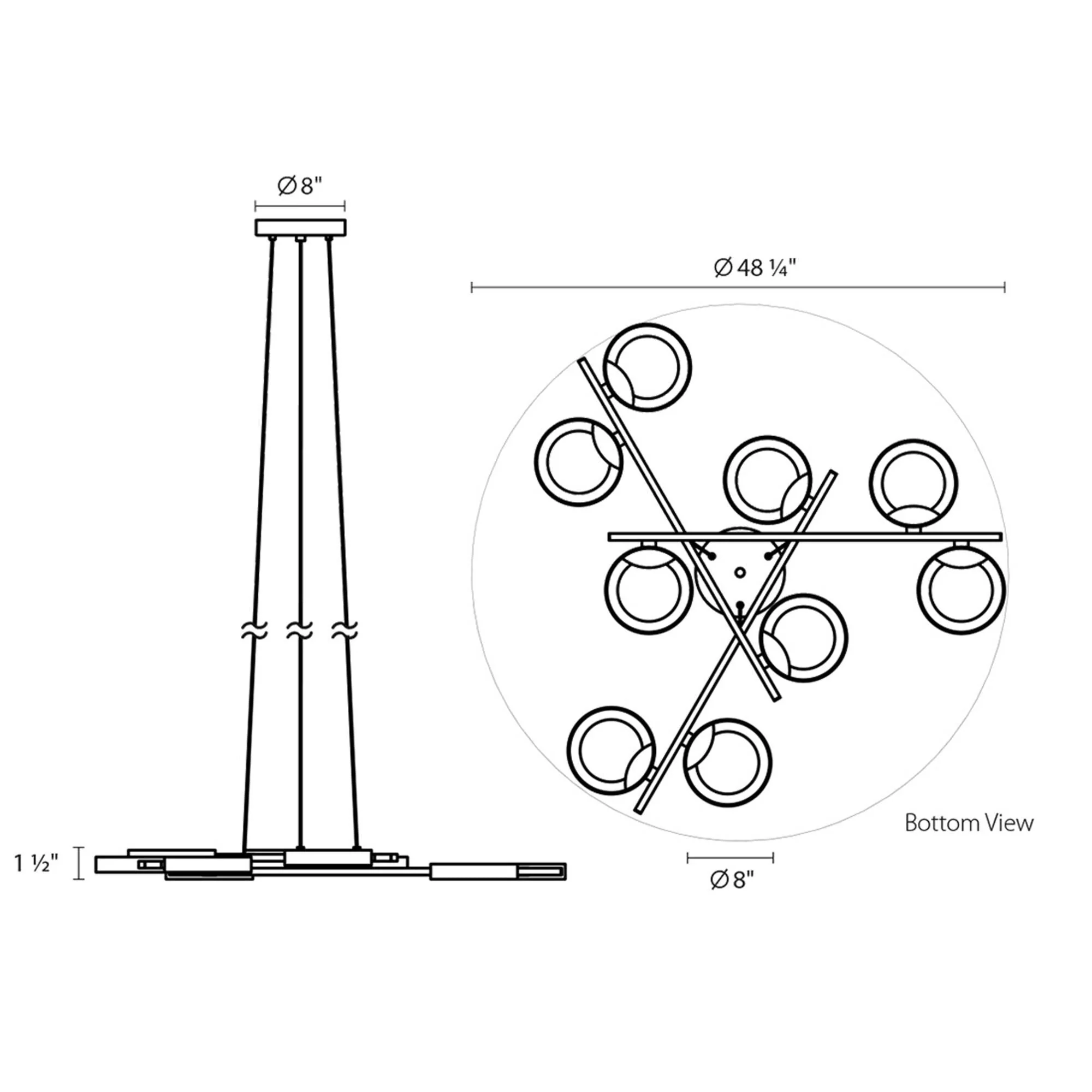 Sonneman Robert Sonneman Light Guide Ring 48 Inch Led Large Pendant Cp41448 - Image 3