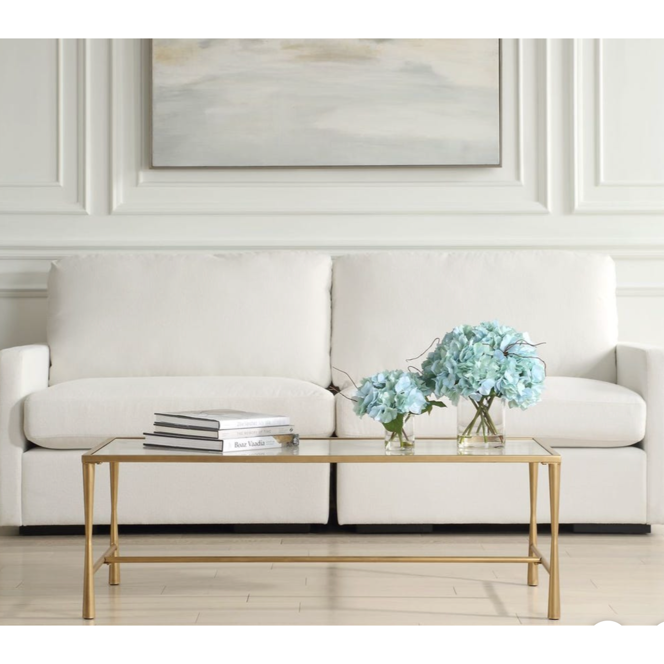 Casa Bella Living Antique Gold Iron Coffee Table