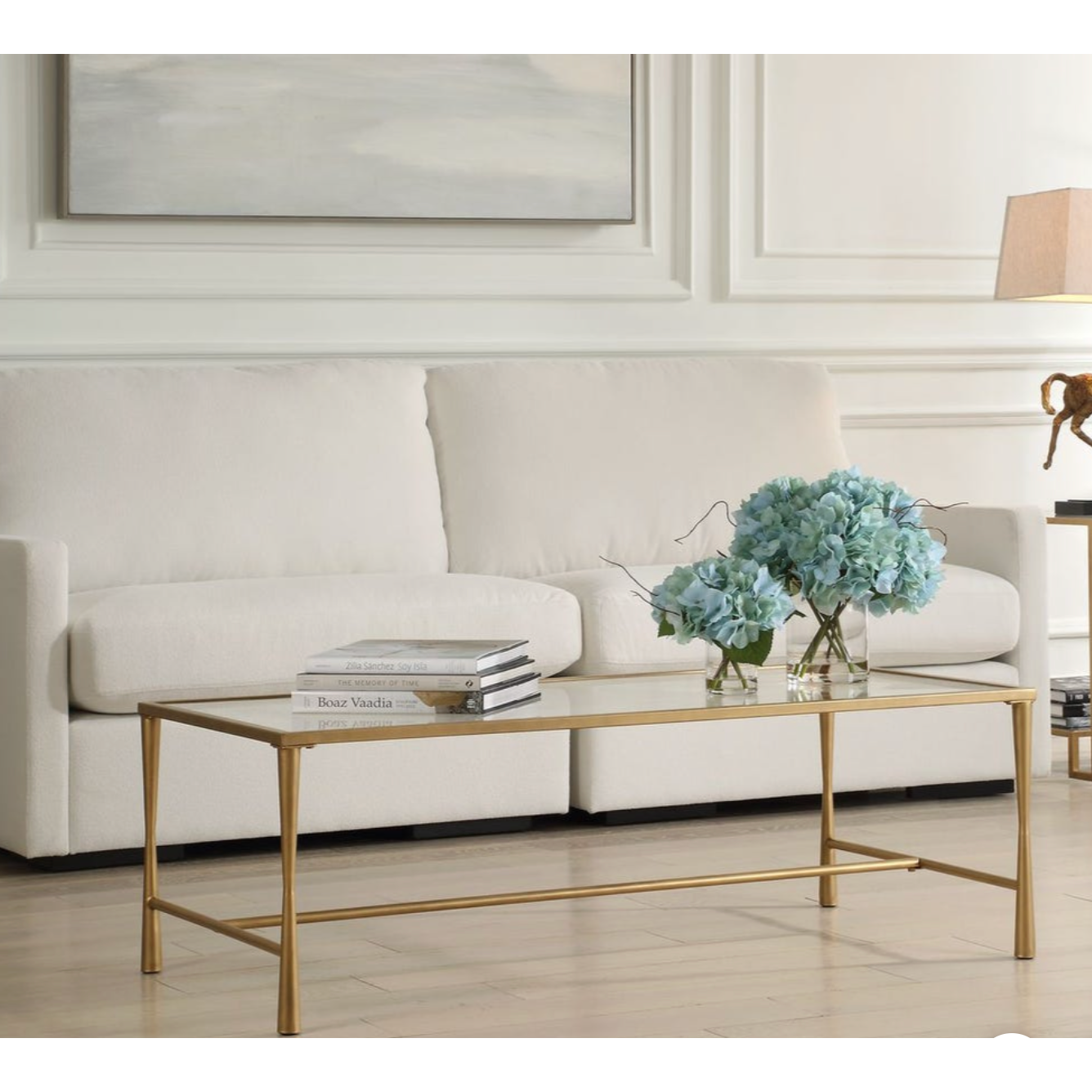Casa Bella Living Antique Gold Iron Coffee Table - Image 2