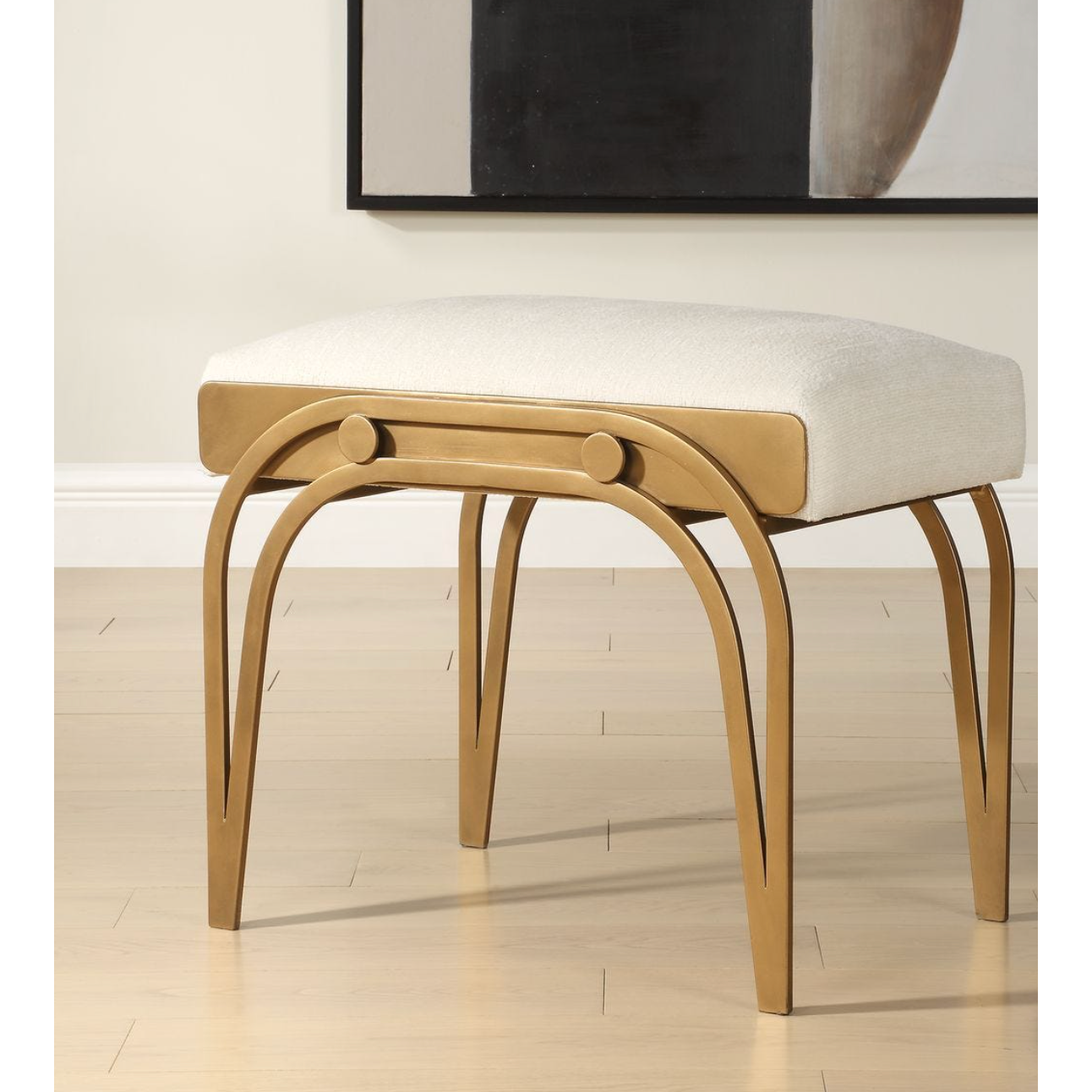 Casa Bella Living Unique Iron Framed Bench - Image 3