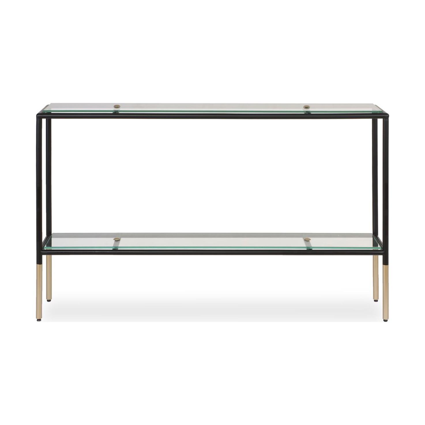 Casa Bella Living Sleek Black With Metallic Gold Accents Console Table - Image 3