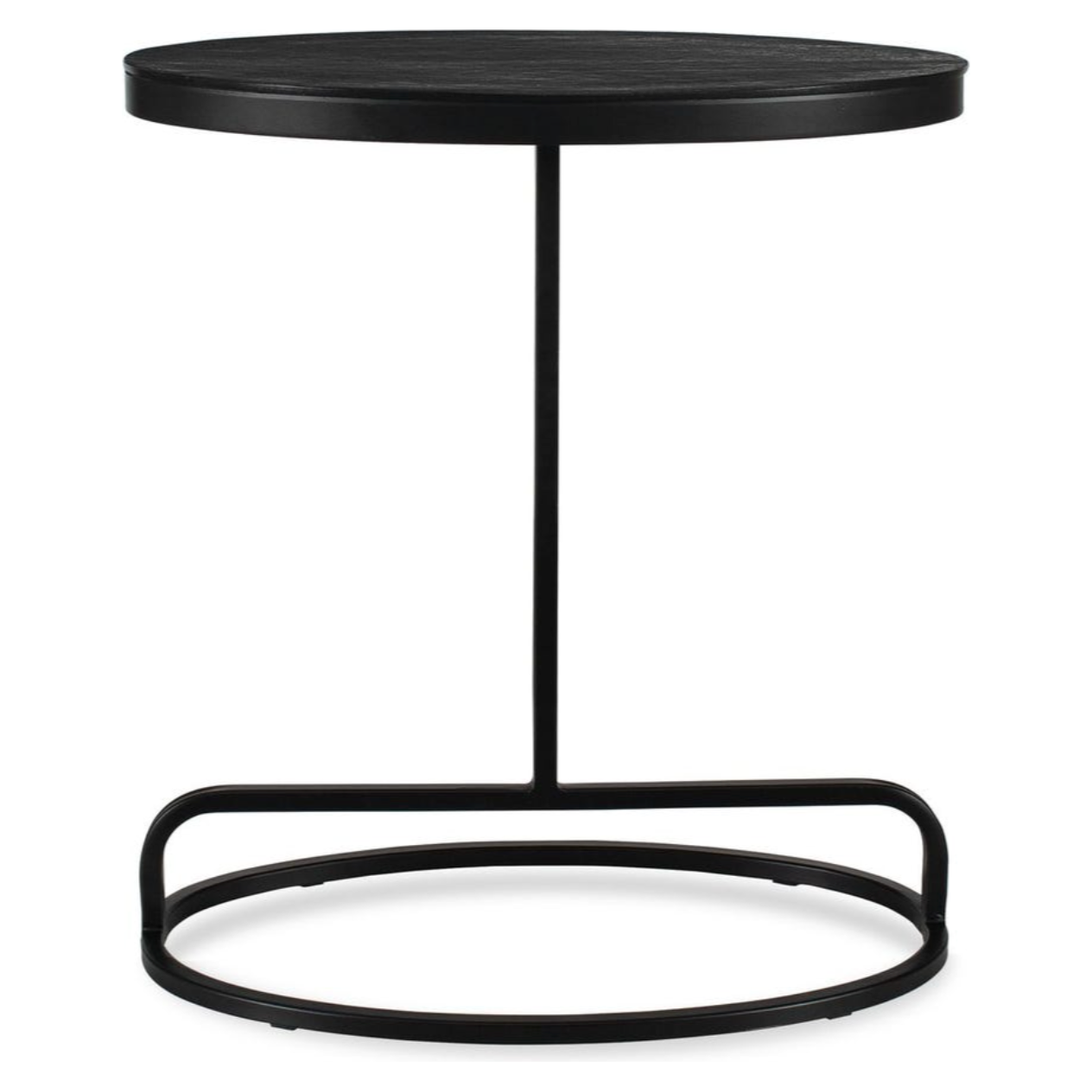 Casa Bella Living Aged Black Iron Oval Accent Table - Image 2