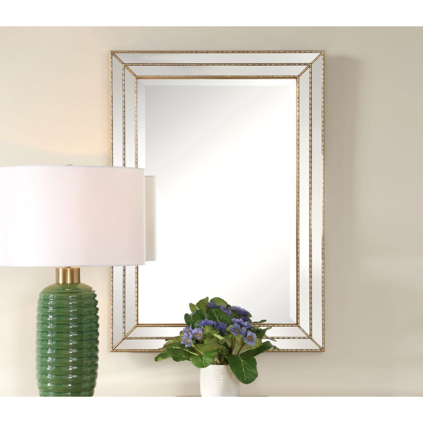 Casa Bella Living Metallic Gold Framed Mirror - Image 1