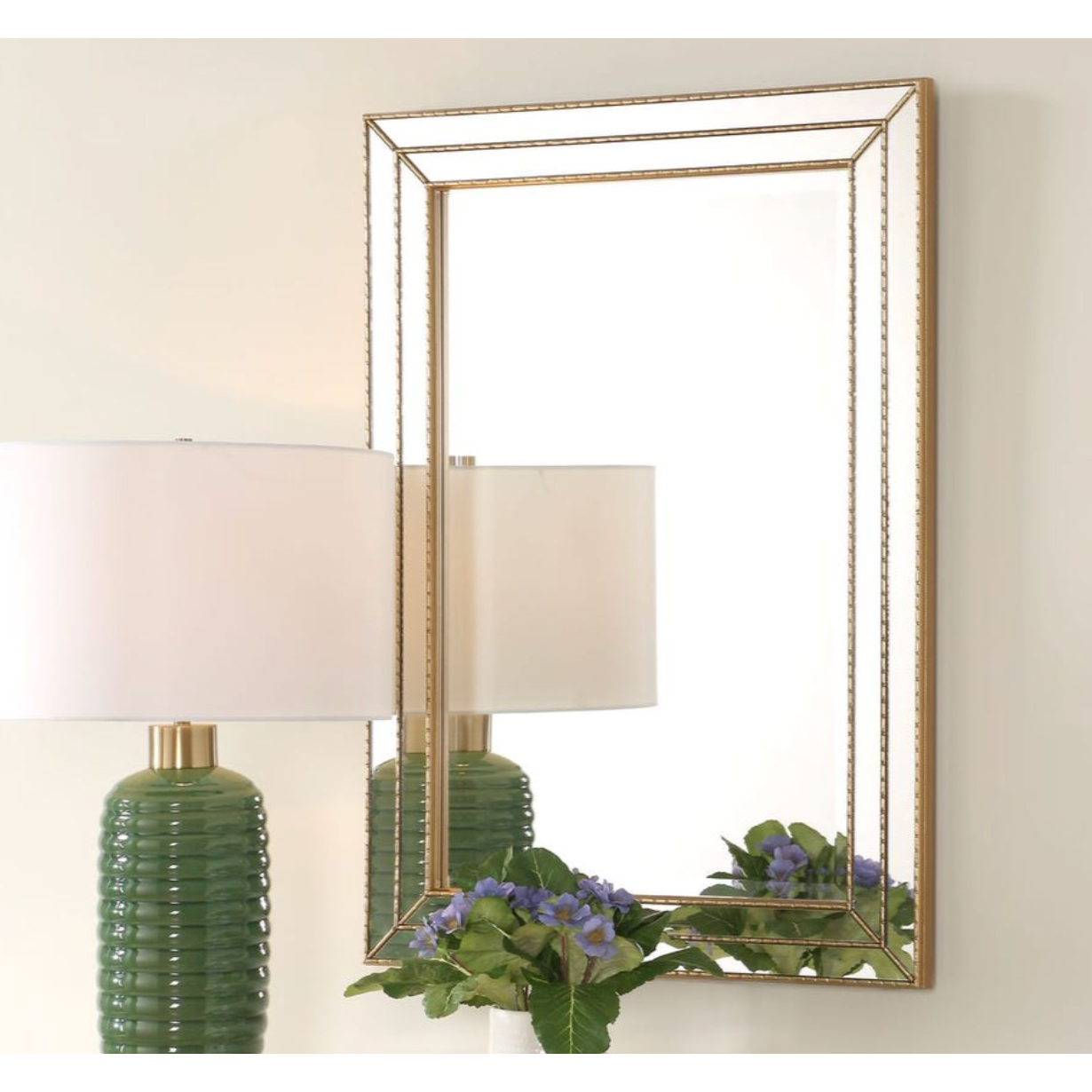 Casa Bella Living Metallic Gold Framed Mirror - Image 3