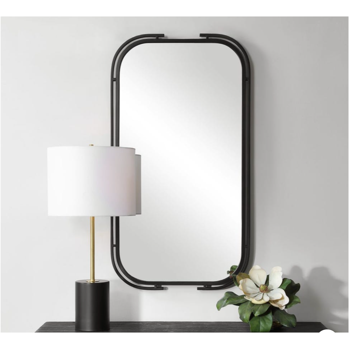 Casa Bella Living Frame Within A Frame Matte Black Mirror - Image 2