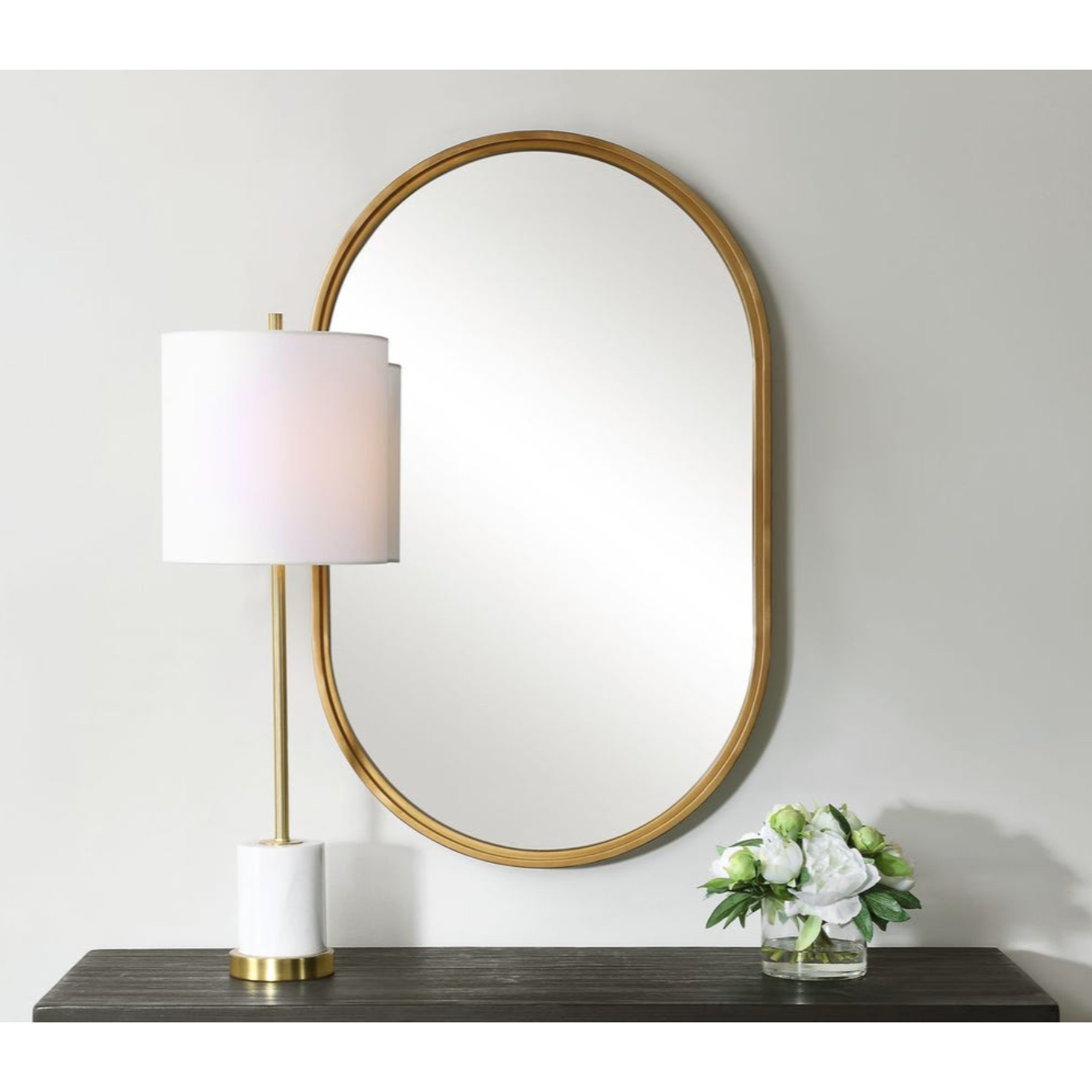Casa Bella Living Iron Oval Gold Mirror - Image 1