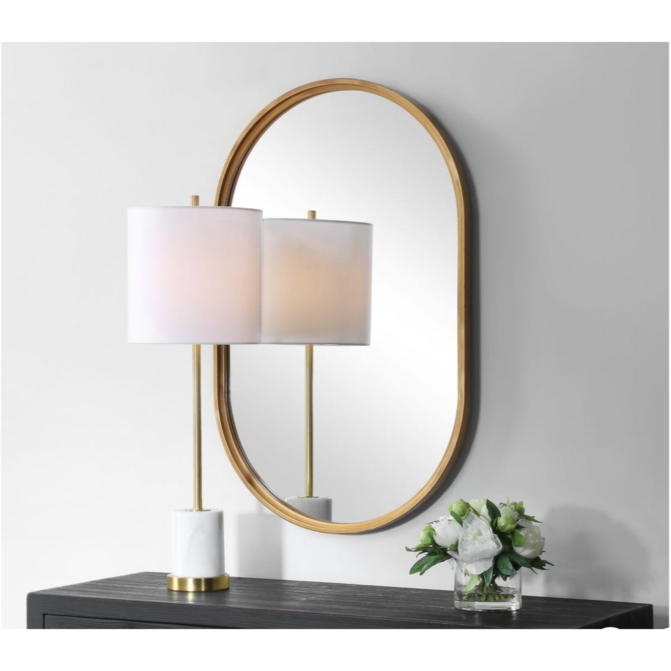 Casa Bella Living Iron Oval Gold Mirror - Image 3