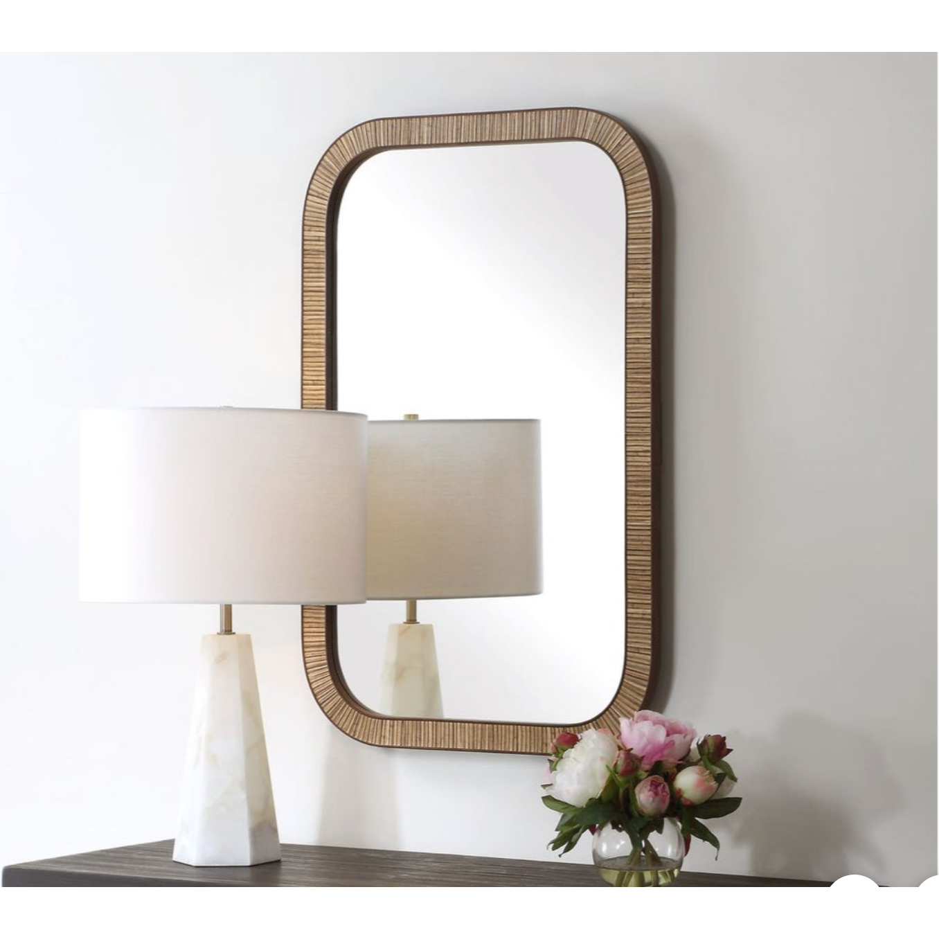Casa Bella Living Woven Natural Rectangular Mirror - Image 3