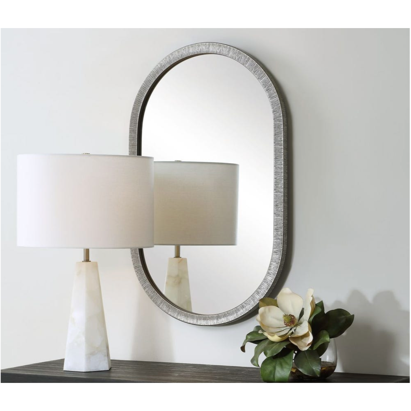 Casa Bella Living Radiant Silver Oval Mirror - Image 3