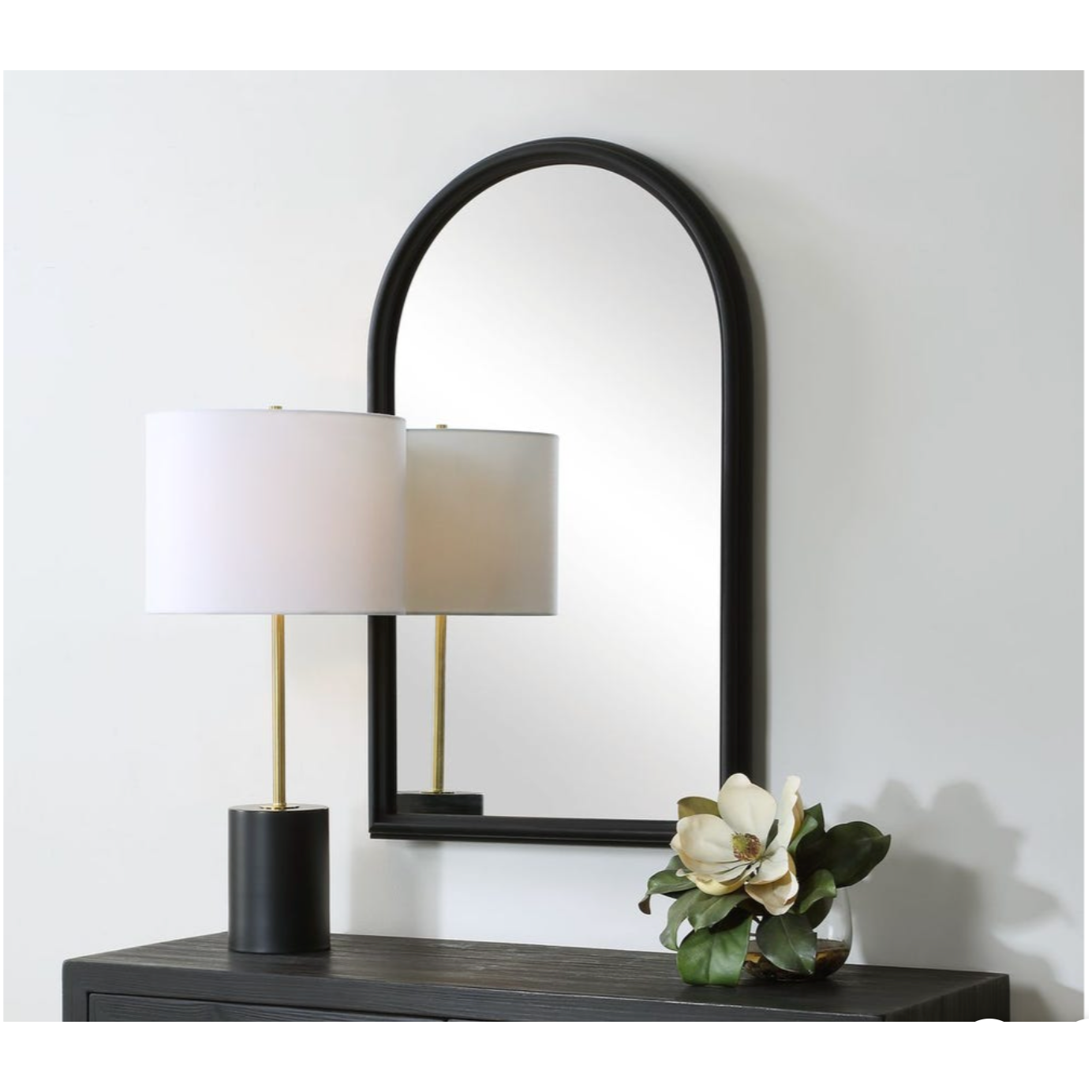 Casa Bella Living Modern Black Arch  Mirror - Image 3