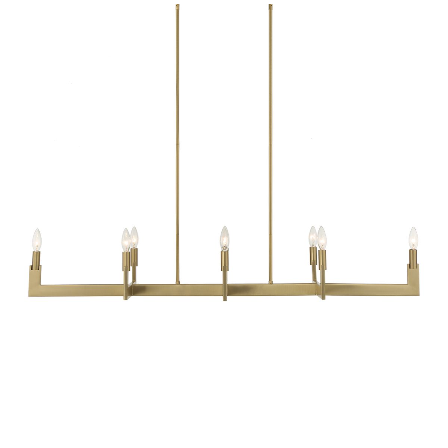 Uttermost Cordoba Natural Brass Linear Chandelier ~ 8 Lt - Image 2