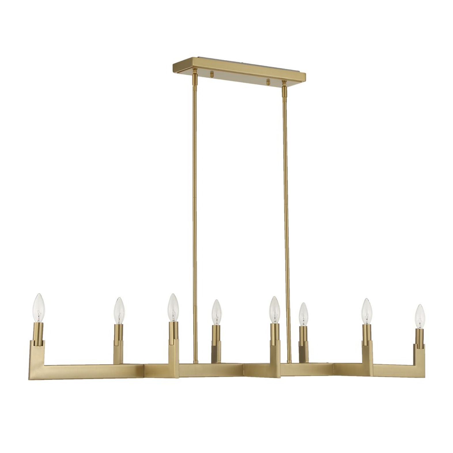 Uttermost Cordoba Natural Brass Linear Chandelier ~ 8 Lt - Image 3