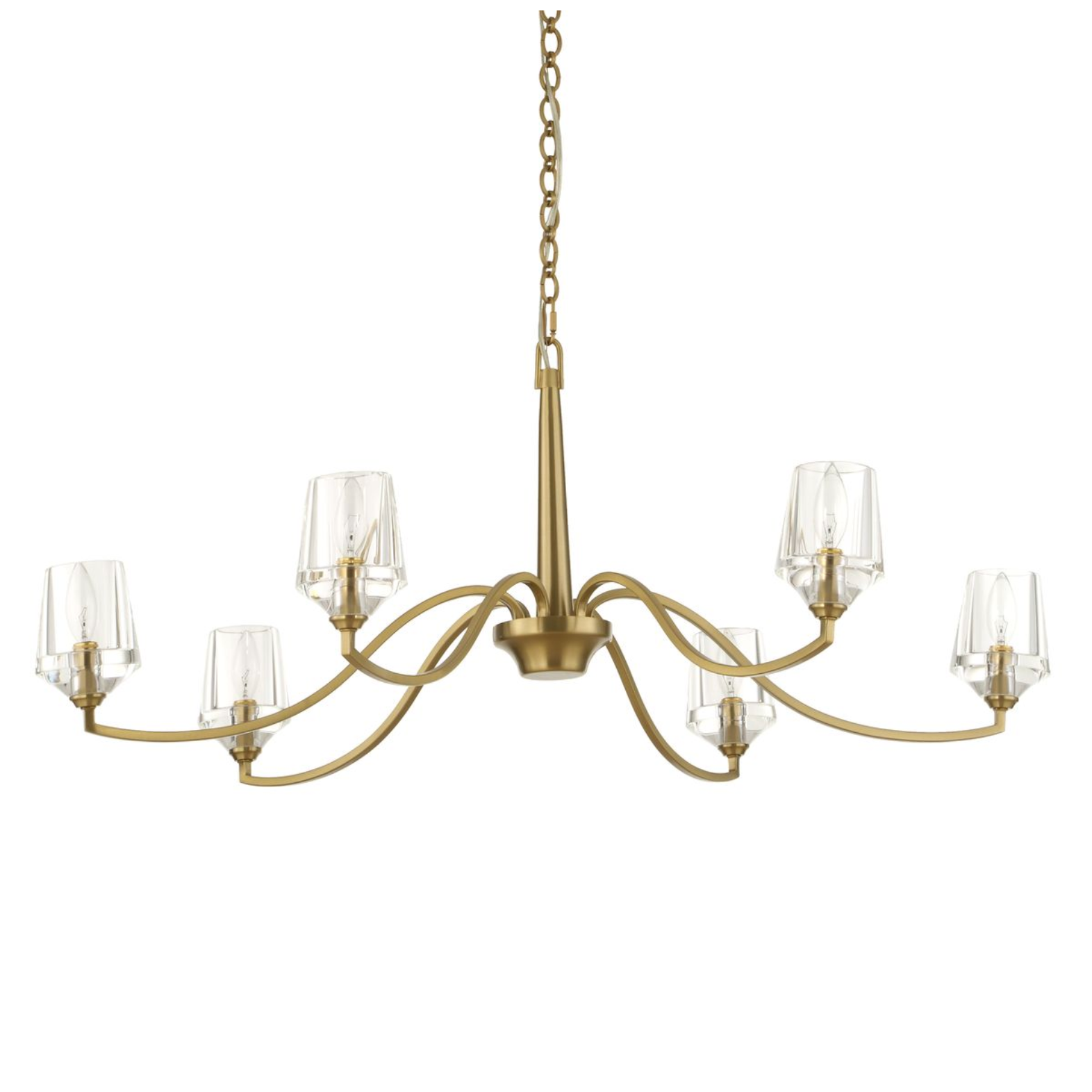 Uttermost Barcelona Warm Natural Brass Chandelier ~ 6 Lt - Image 3
