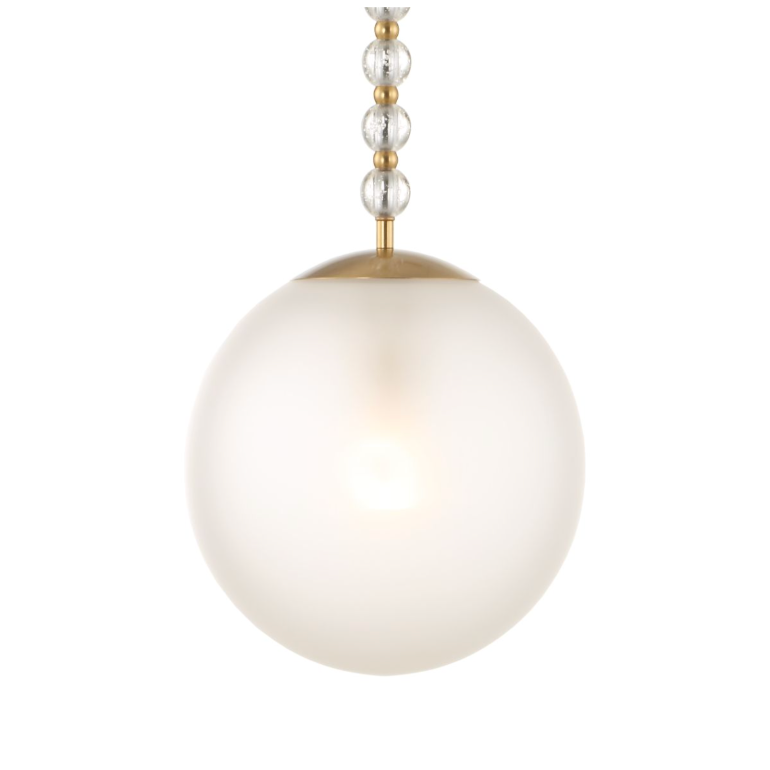 Uttermost Ripple Clear Glass And Warm Brass Beads Pendant ~ 1 Lt - Image 2
