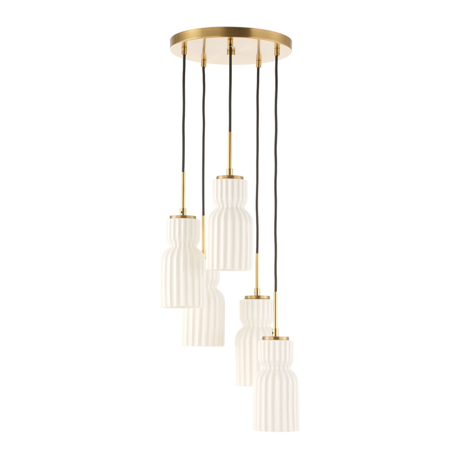 Uttermost Vainer White Textured Pendant ~ 5 Lt - Image 2