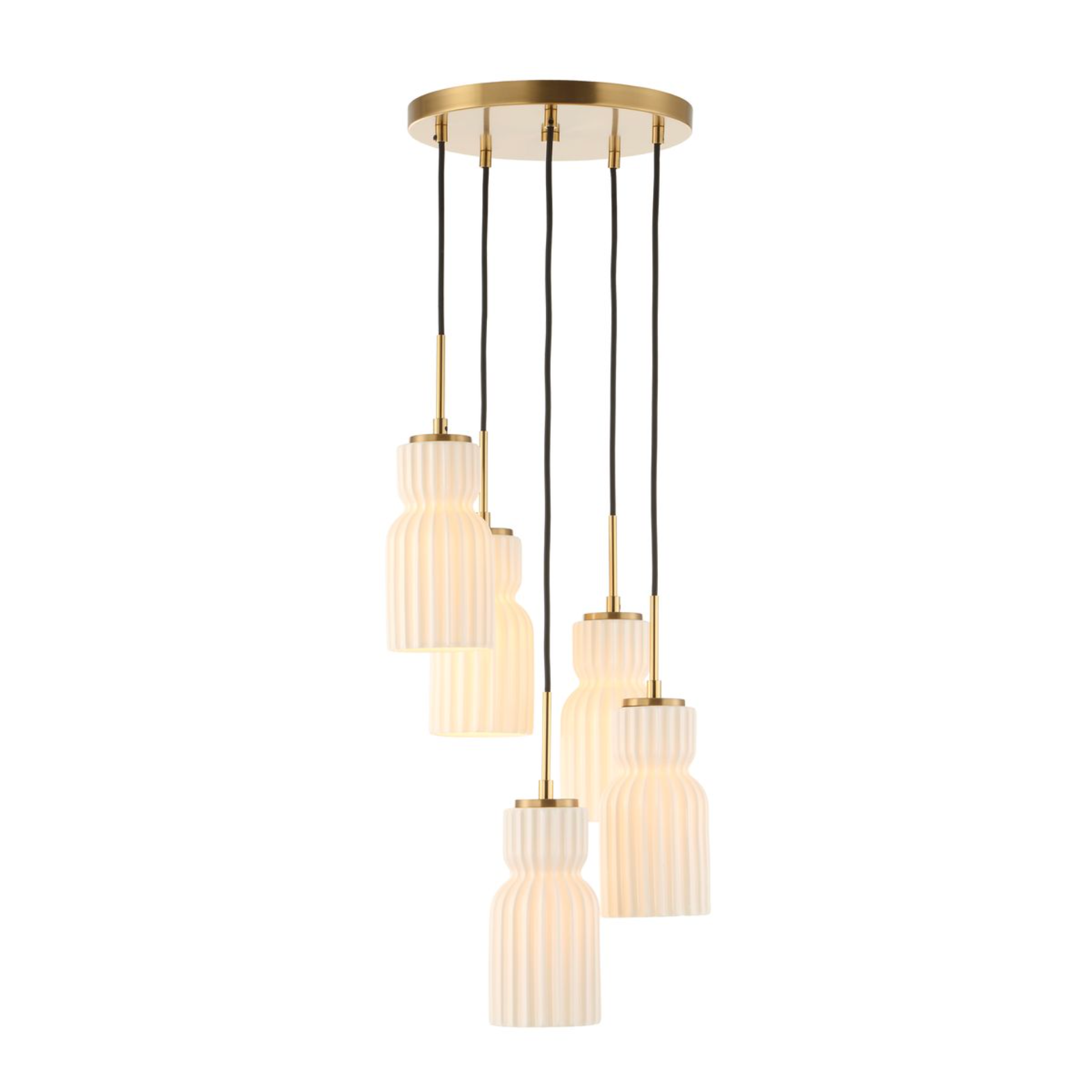 Uttermost Vainer White Textured Pendant ~ 5 Lt - Image 3