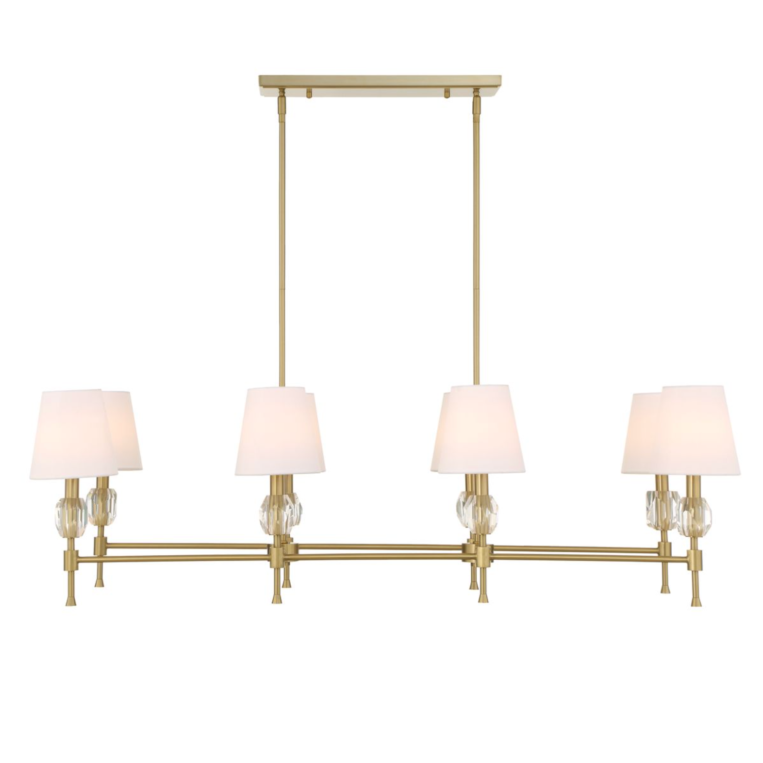 Uttermost Arques Warm Natural Brass Chandelier ~ 8 Lt - Image 2