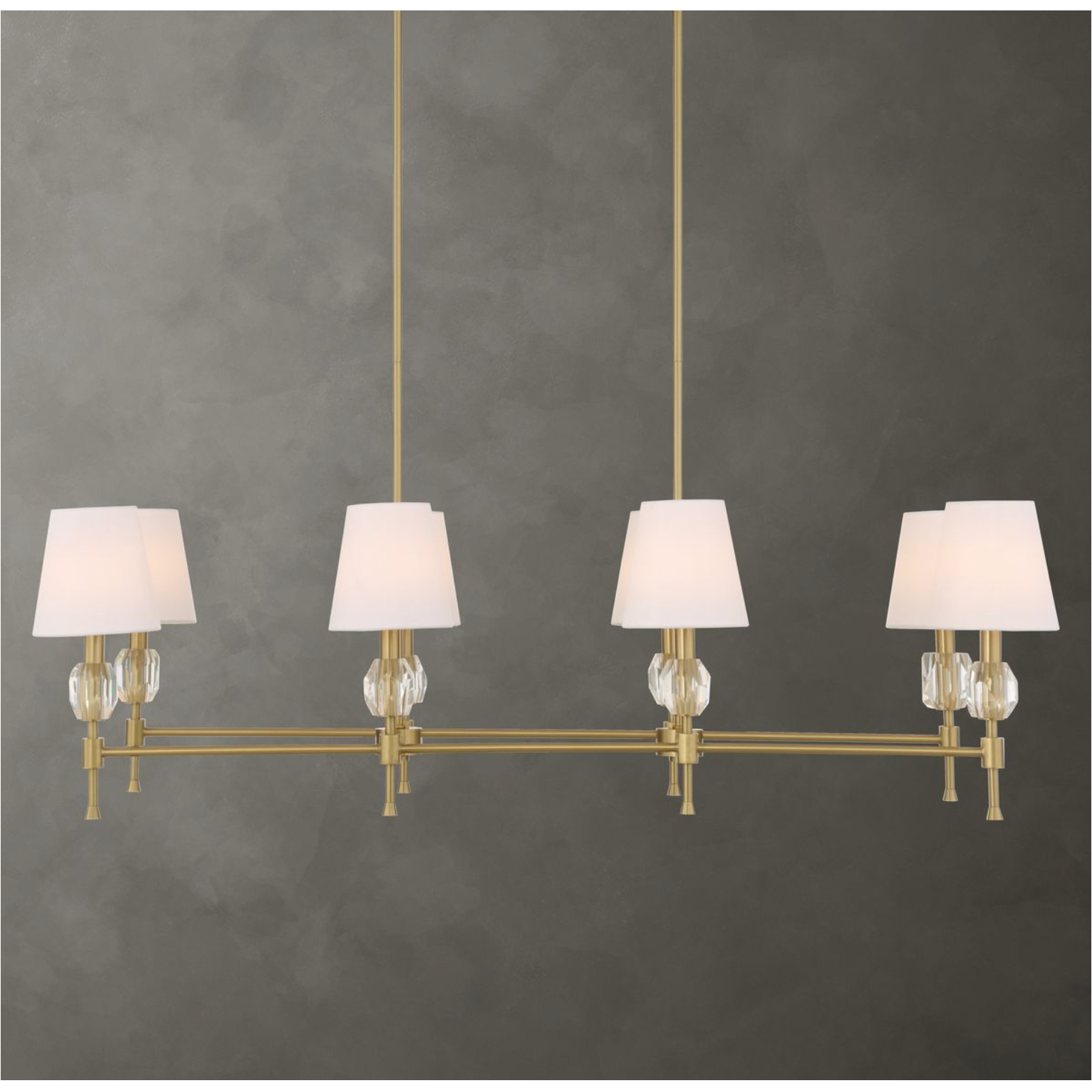 Uttermost Arques Warm Natural Brass Chandelier ~ 8 Lt