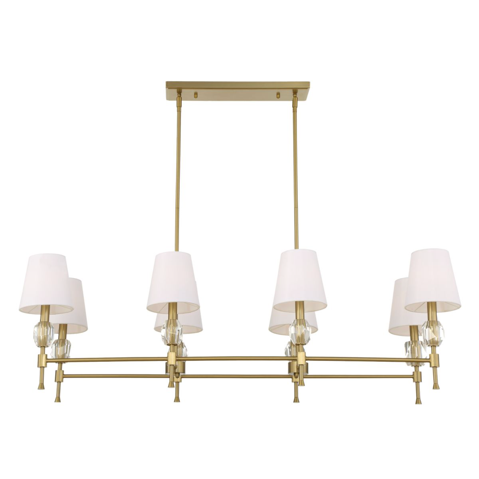 Uttermost Arques Warm Natural Brass Chandelier ~ 8 Lt - Image 3