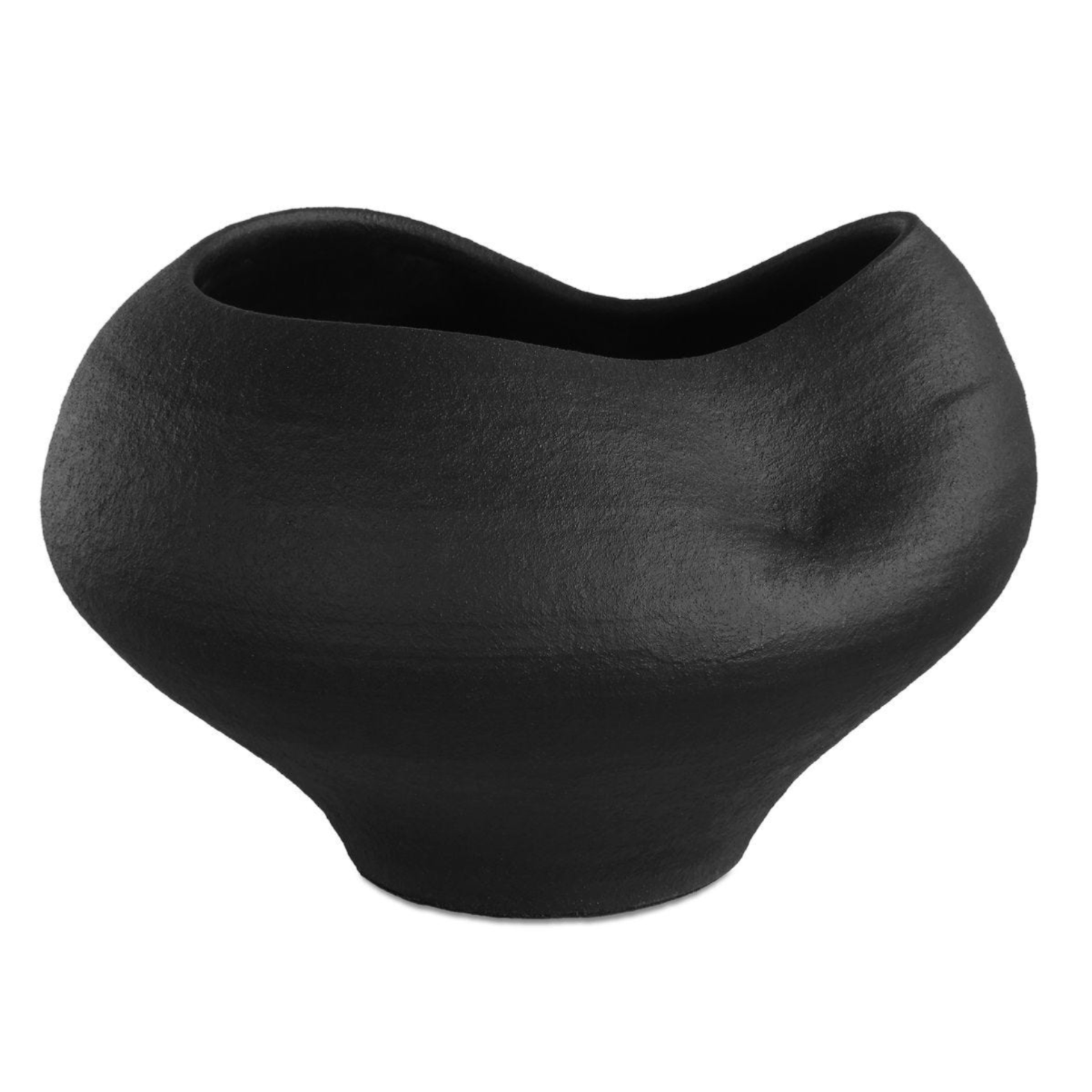 Uttermost Nocturne Matte Black Oragnic Shape Bowl - Image 2