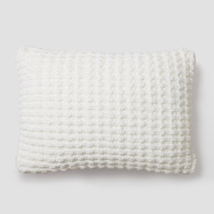 Sunday Citizen Snug Waffle Mini Pillow in Off White ~ 18 x 12 - Image 1