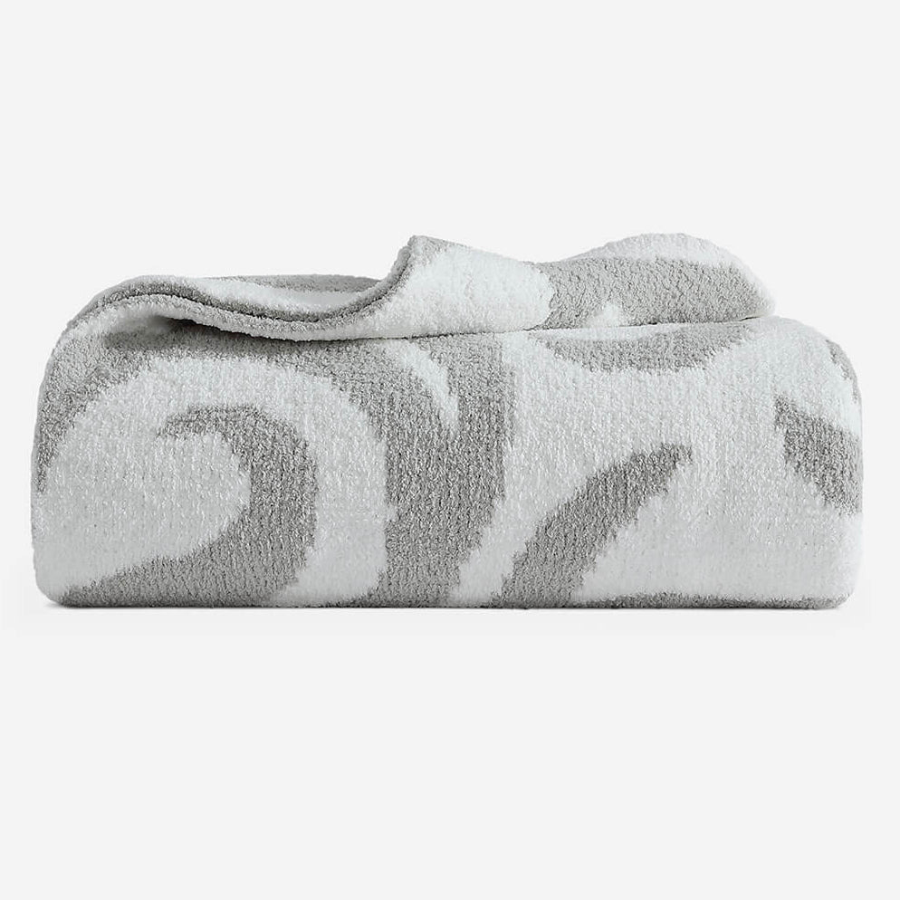 Sunday Citizen Casablanca Bed Blanket in Cloud Grey-Off White ~ Available in King and Queen Sizes